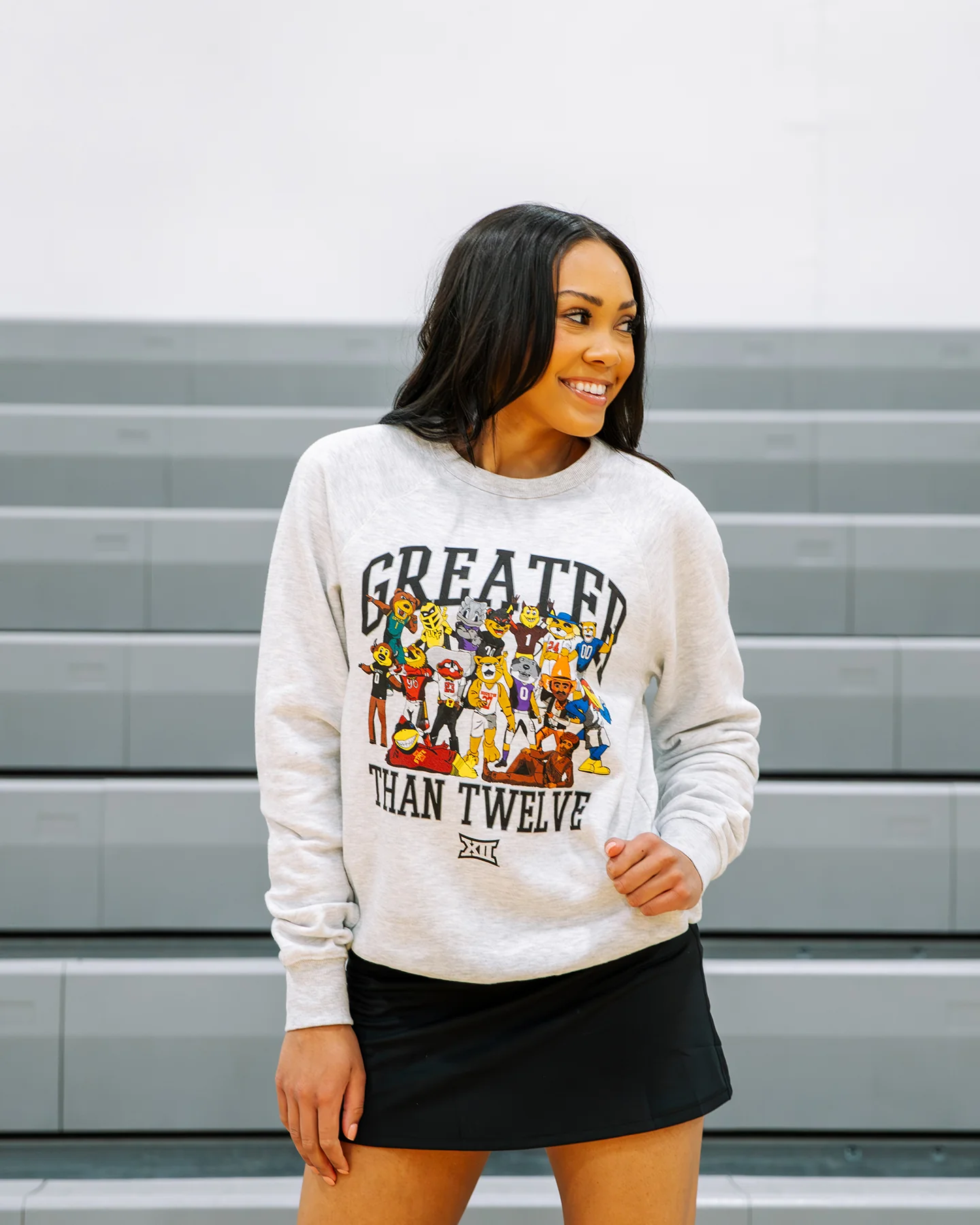 Big 12 Mascot Family Vintage Ash Crewneck