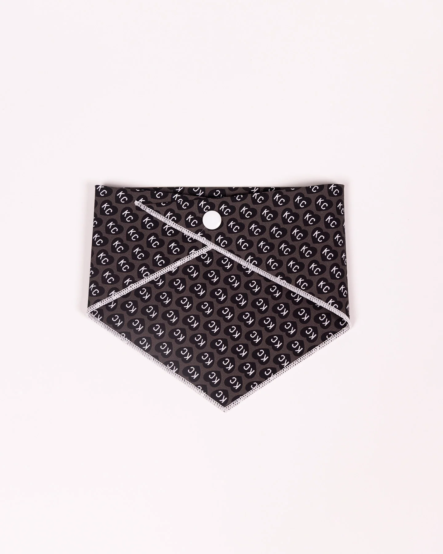 Black KC Heart Dog Bandana - Image 3