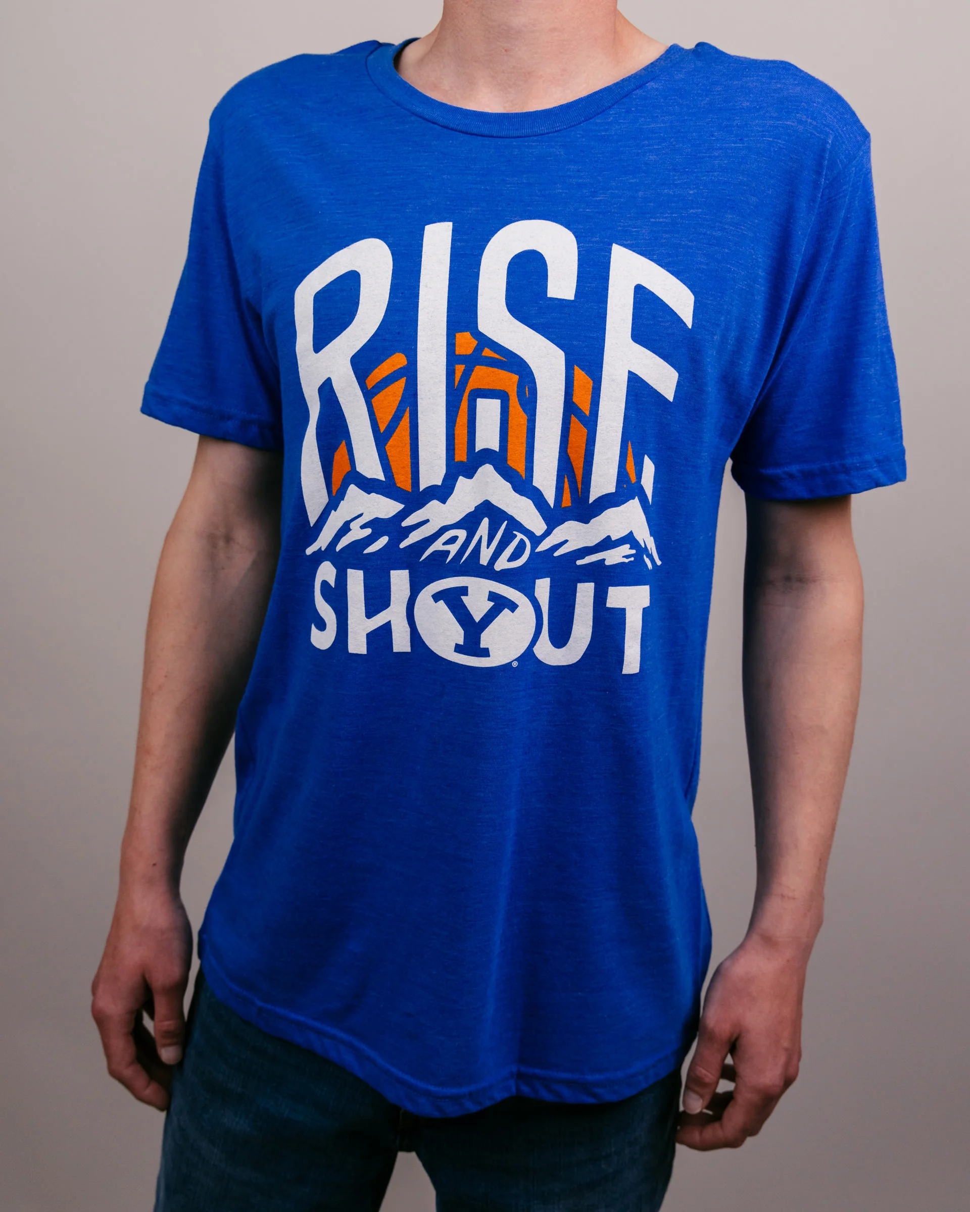 BYU Rise and Shout Royal Blue T-Shirt - Image 2