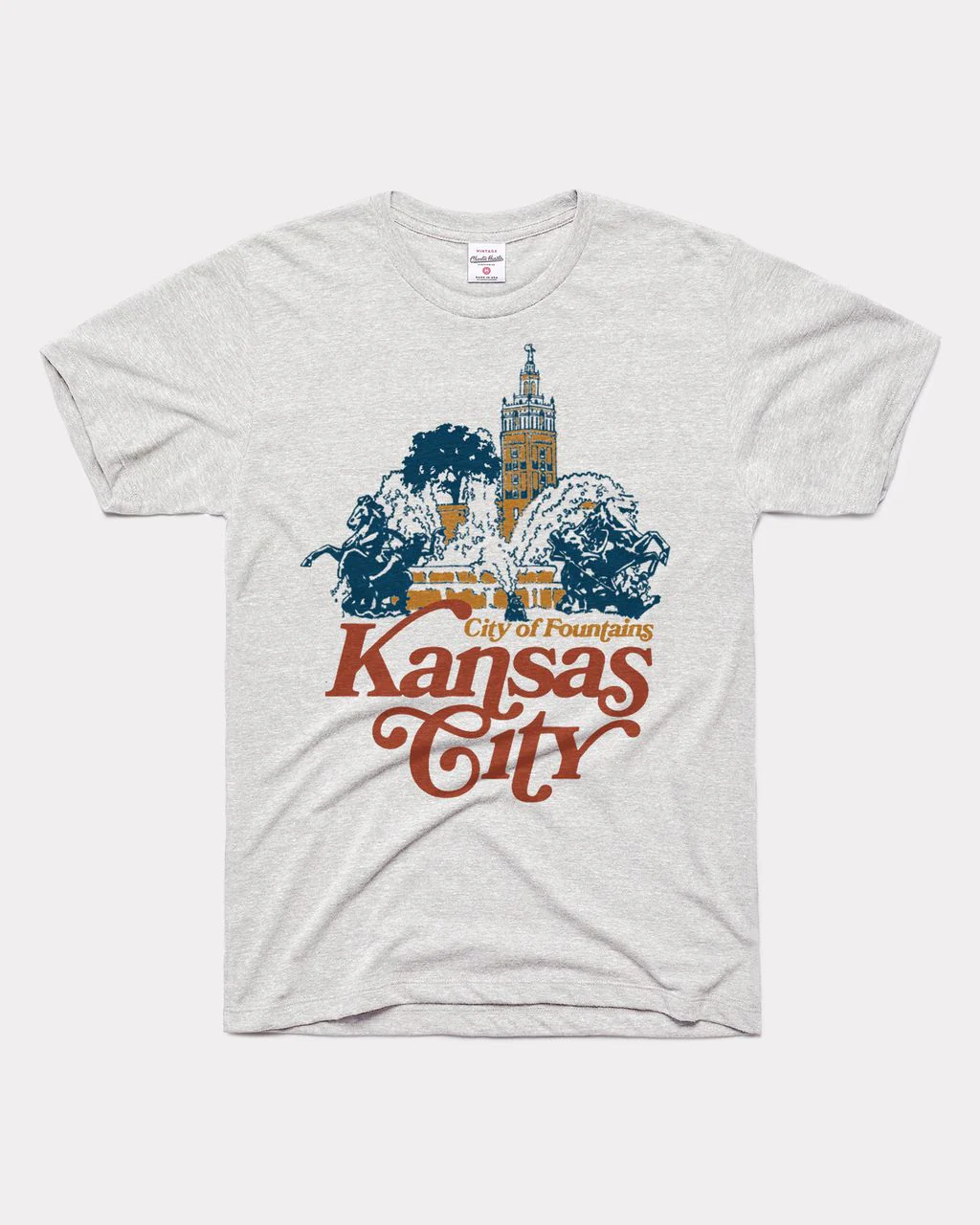 City Of Fountains Kansas City Ash T-Shirt