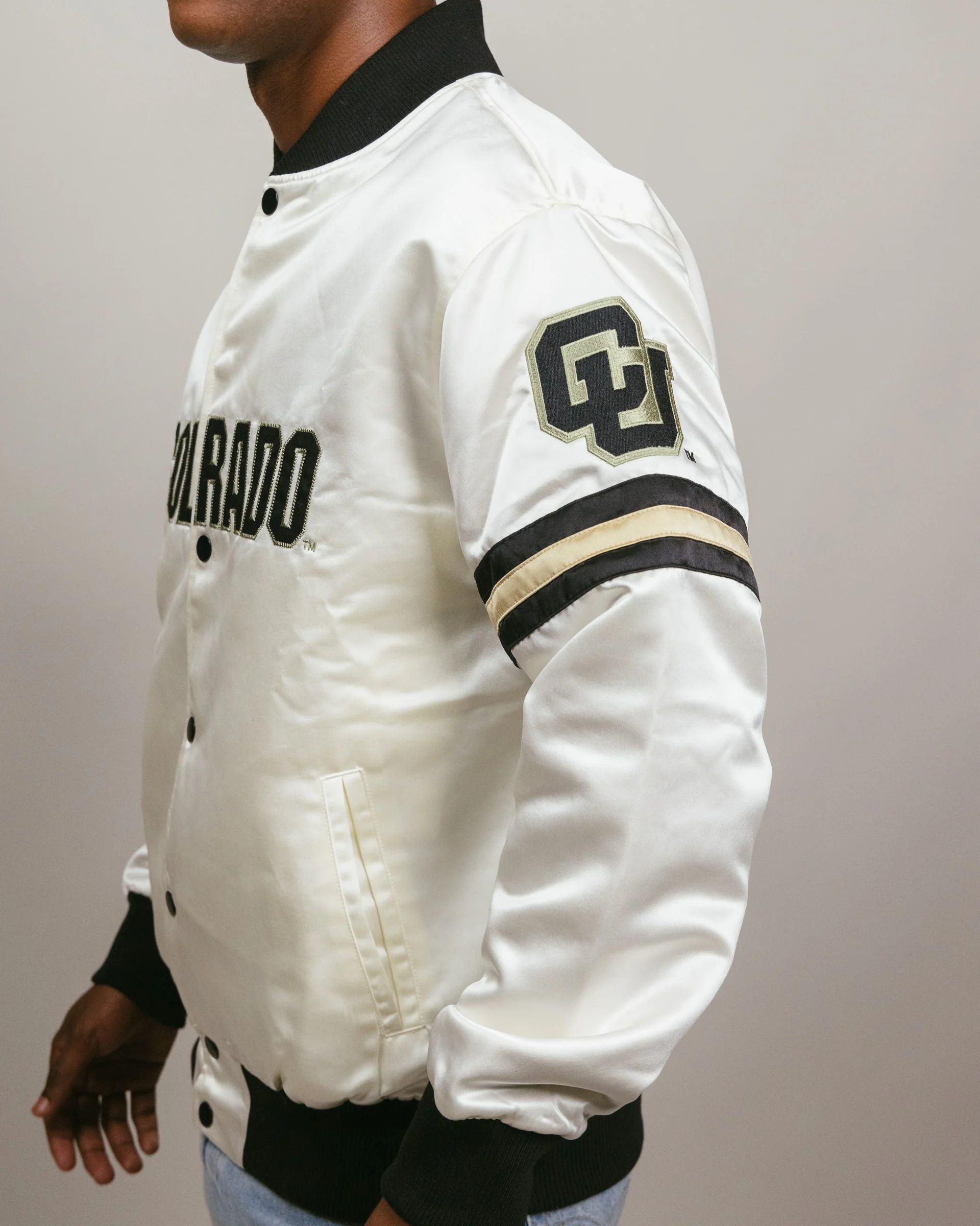 Colorado Buffaloes White Bomber Jacket - Image 3