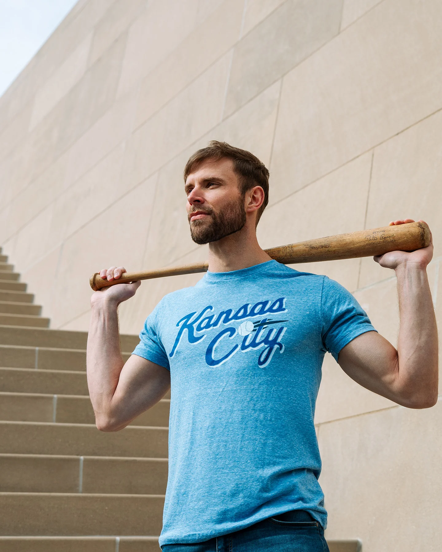 Crown Town Kansas City Baseball Vintage Blue Tee