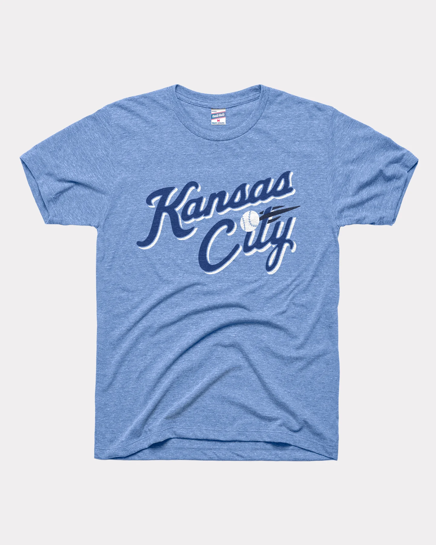 Crown Town Kansas City Baseball Vintage Blue Tee - Image 2