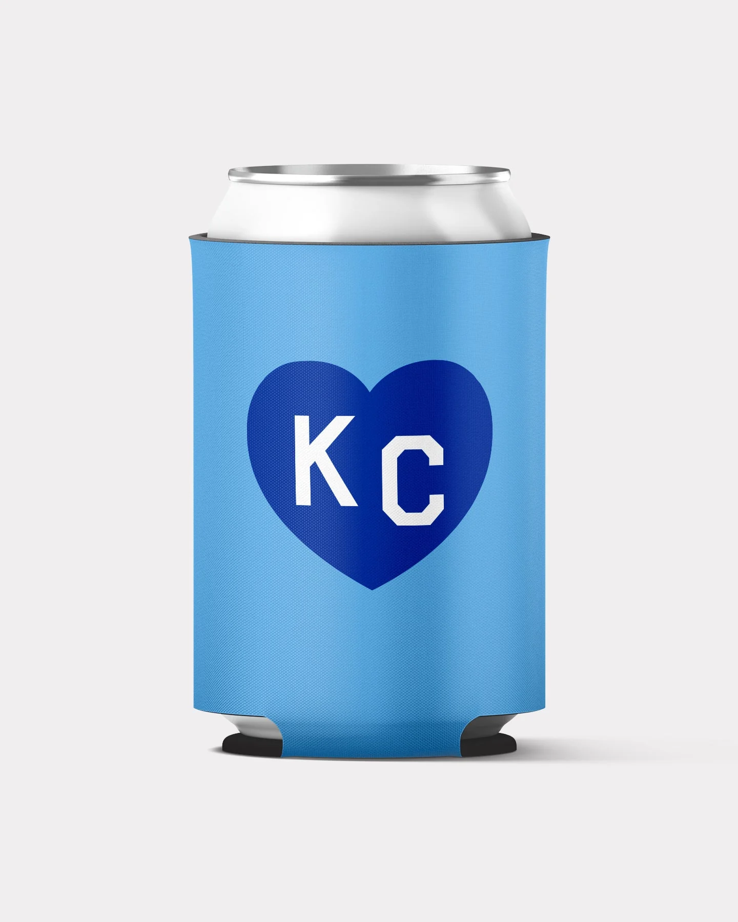 Crown Town KC Heart Vintage Blue Koozie