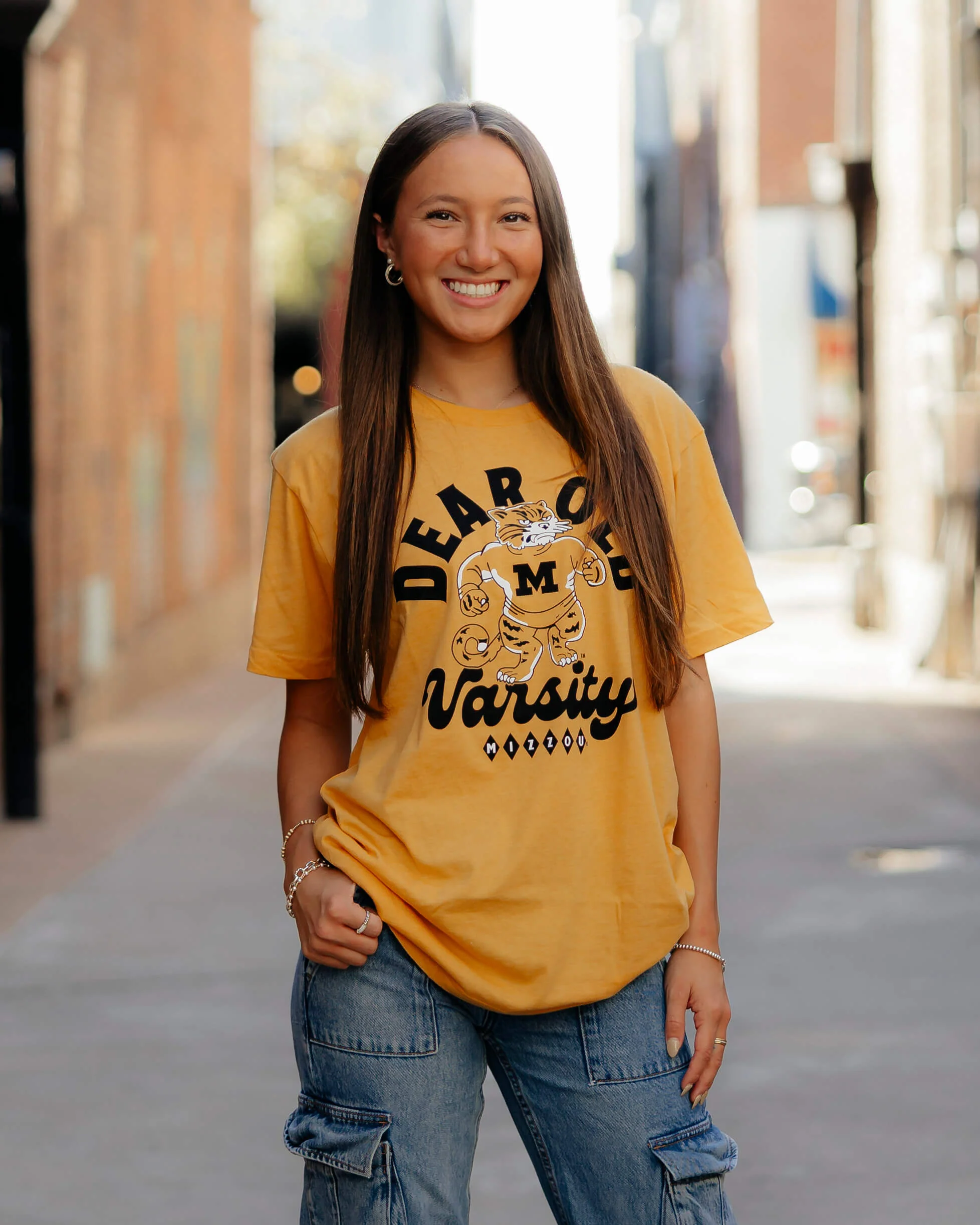 Dear Old Varsity Missouri Tigers Gold T-Shirt - Image 2