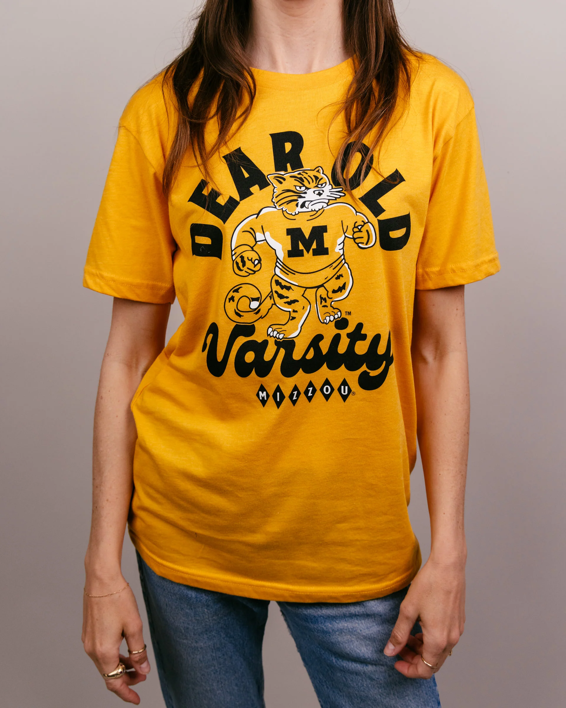 Dear Old Varsity Missouri Tigers Gold T-Shirt - Image 3