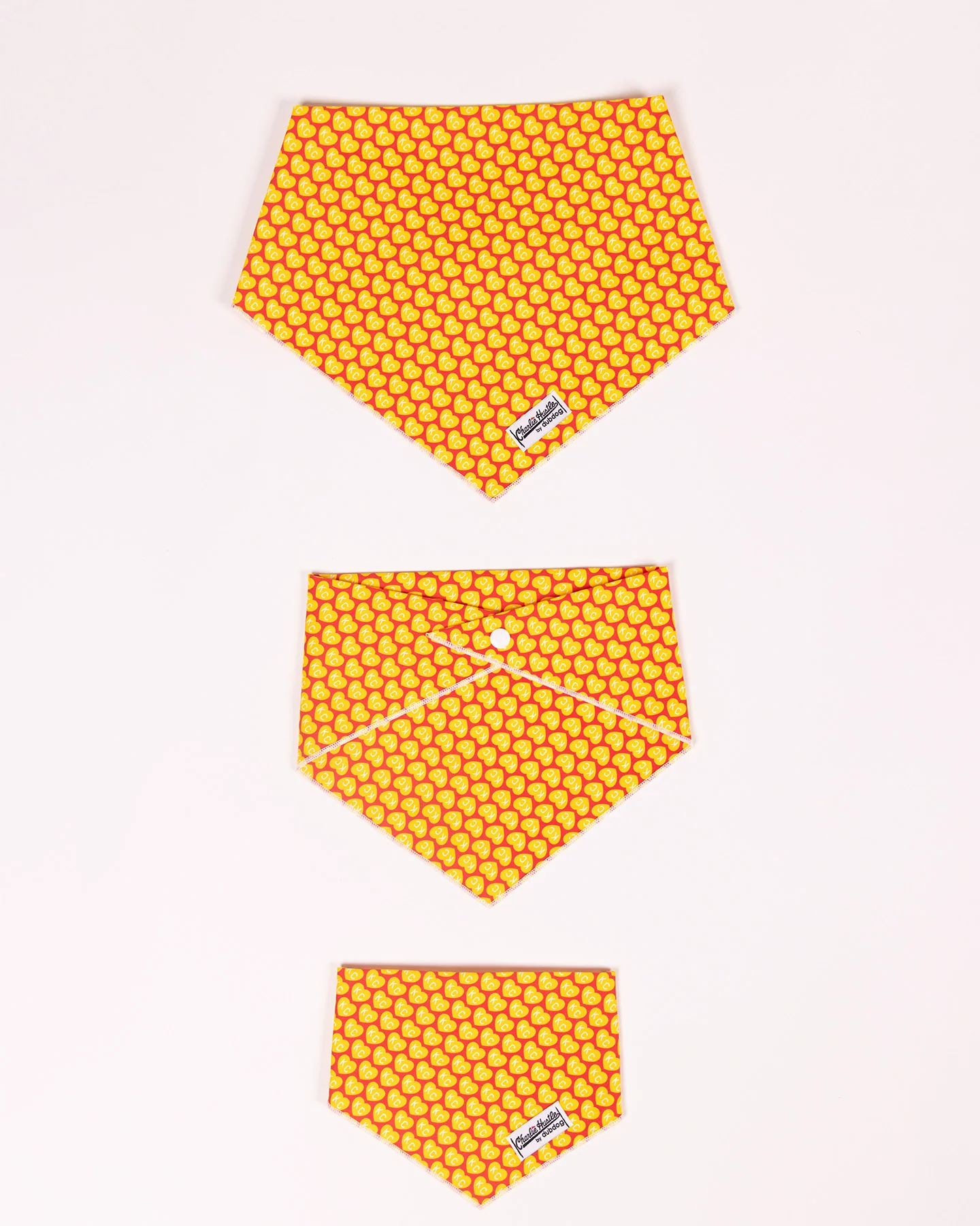Gold KC Heart Dog Bandana - Image 4