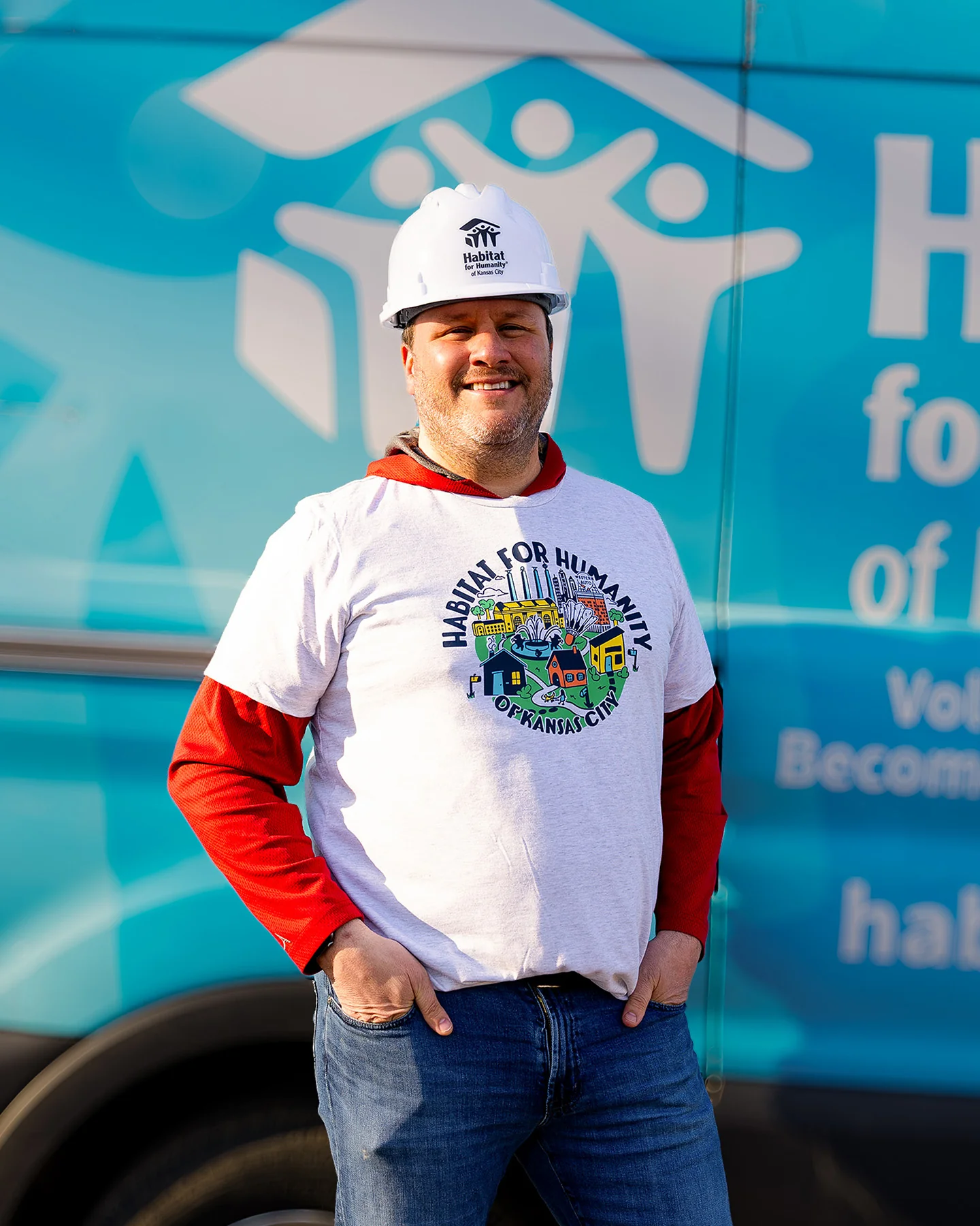 Habitat For Humanity KC Vintage Ash T-Shirt - Image 2