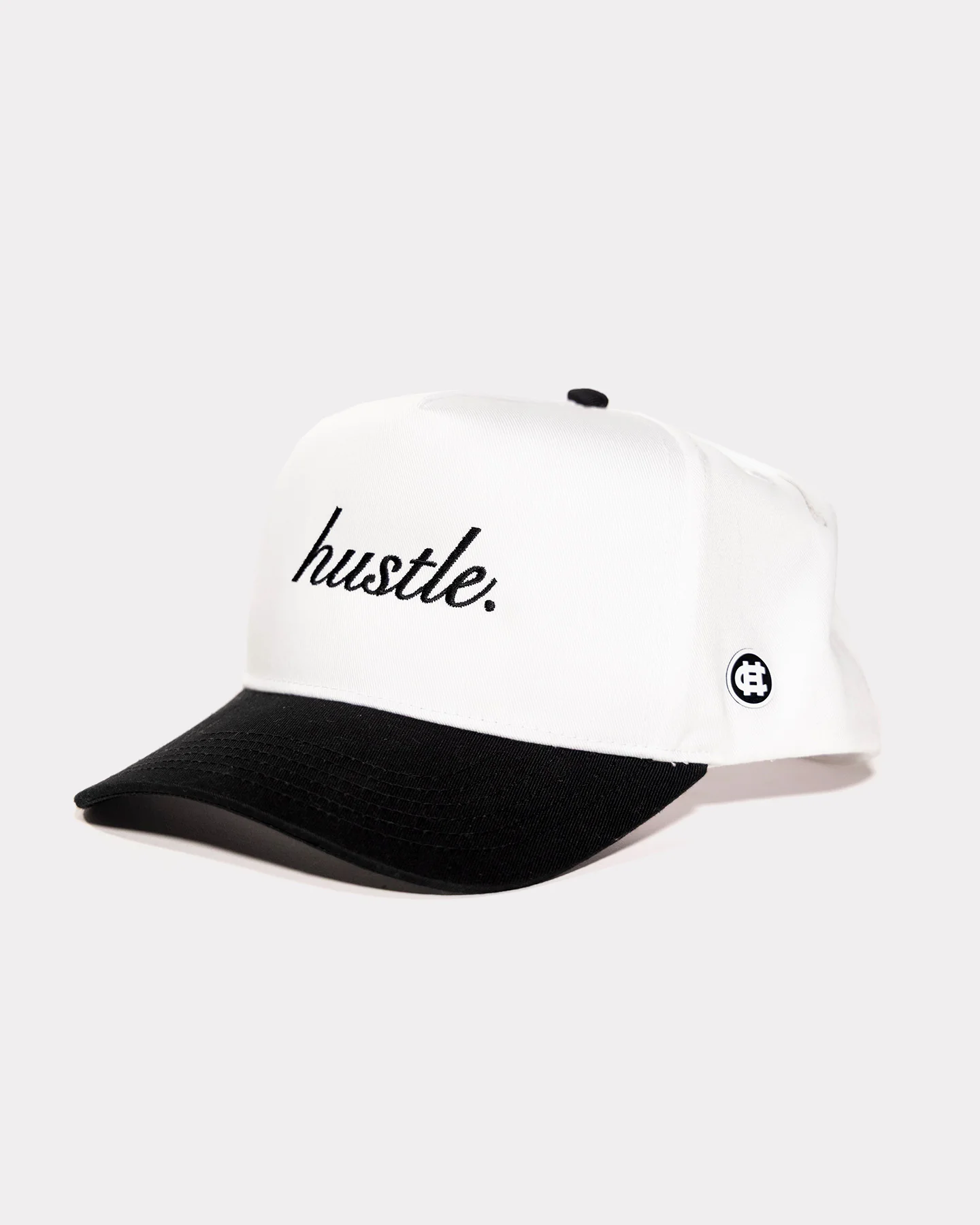 Hustle Script White & Black Two Tone Hat - Image 2