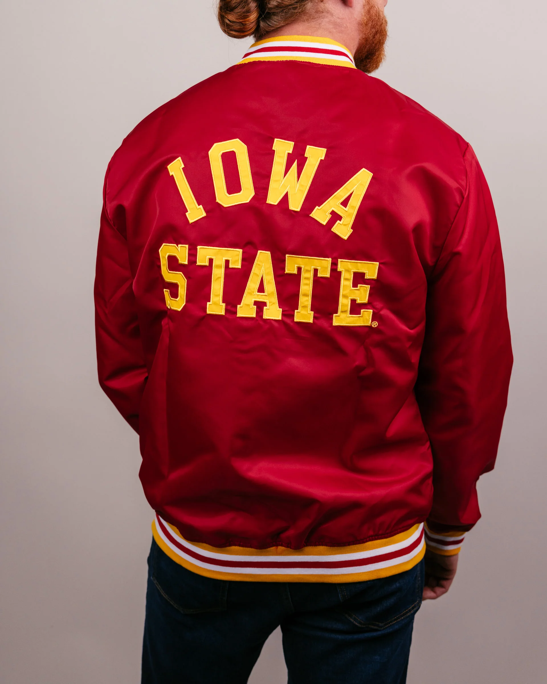 Iowa State University Vintage Cardinal Letterman Jacket - Image 5