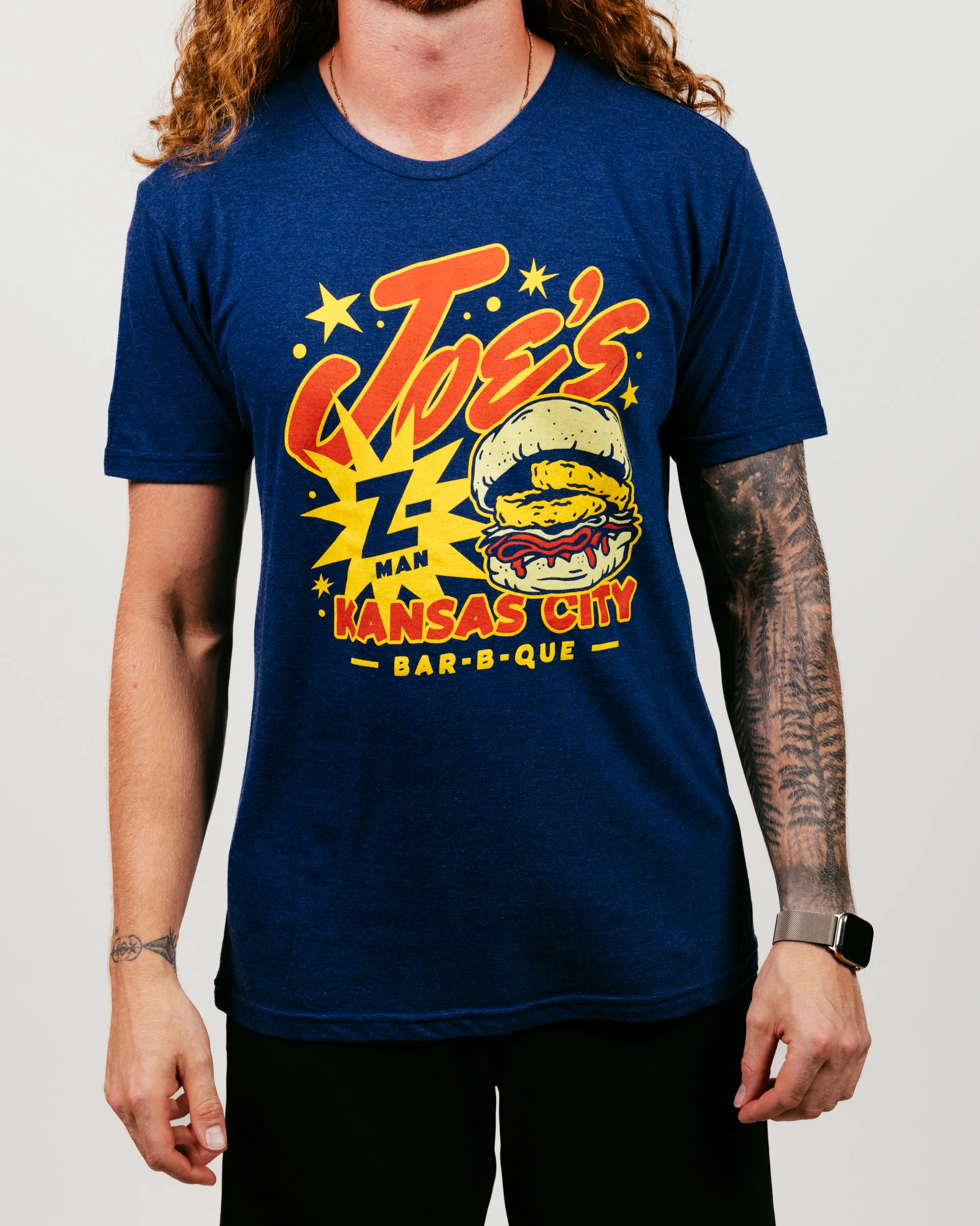 Joe's KC Bar-B-Que Z Man Navy T-Shirt - Image 2