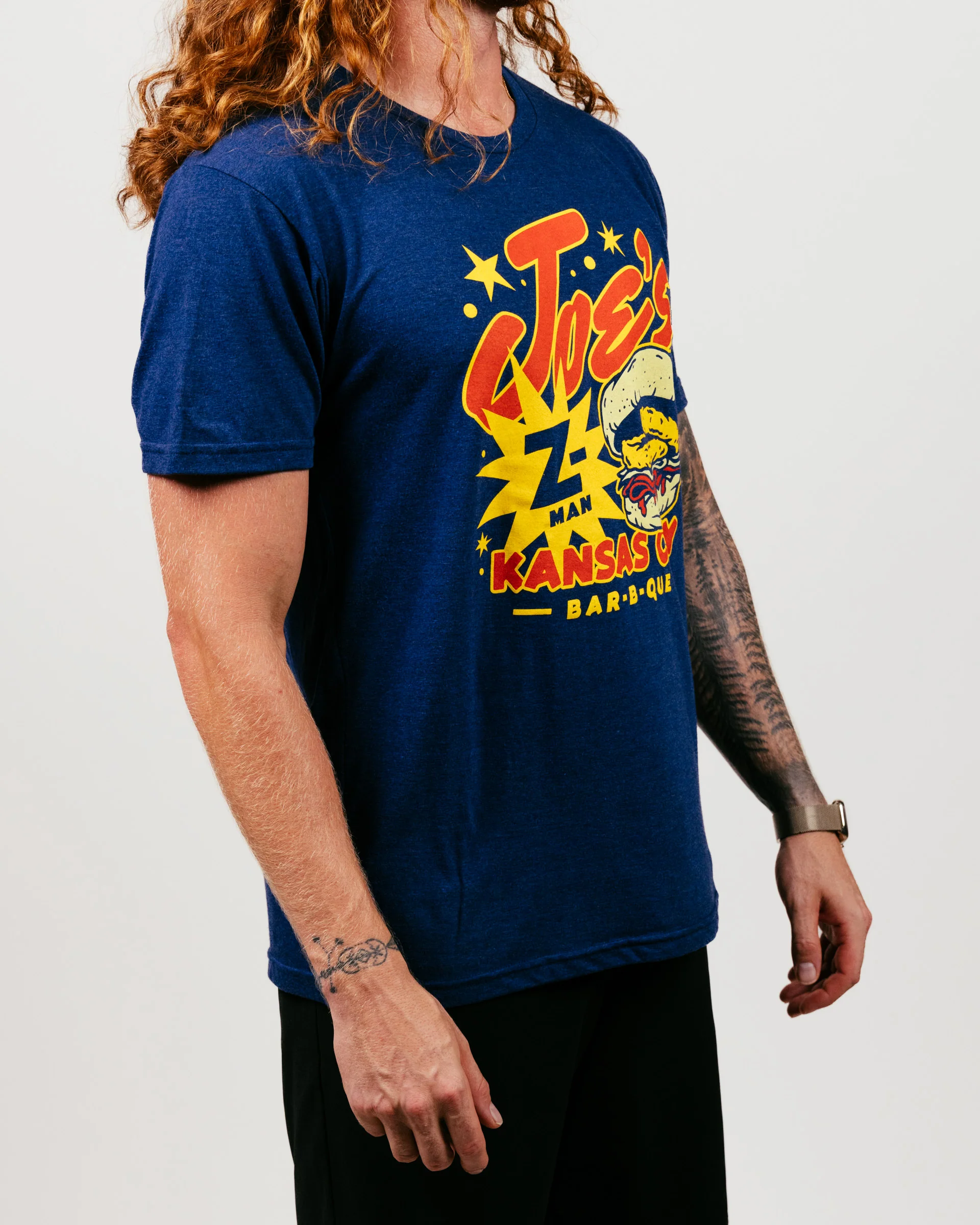 Joe's KC Bar-B-Que Z Man Navy T-Shirt - Image 3
