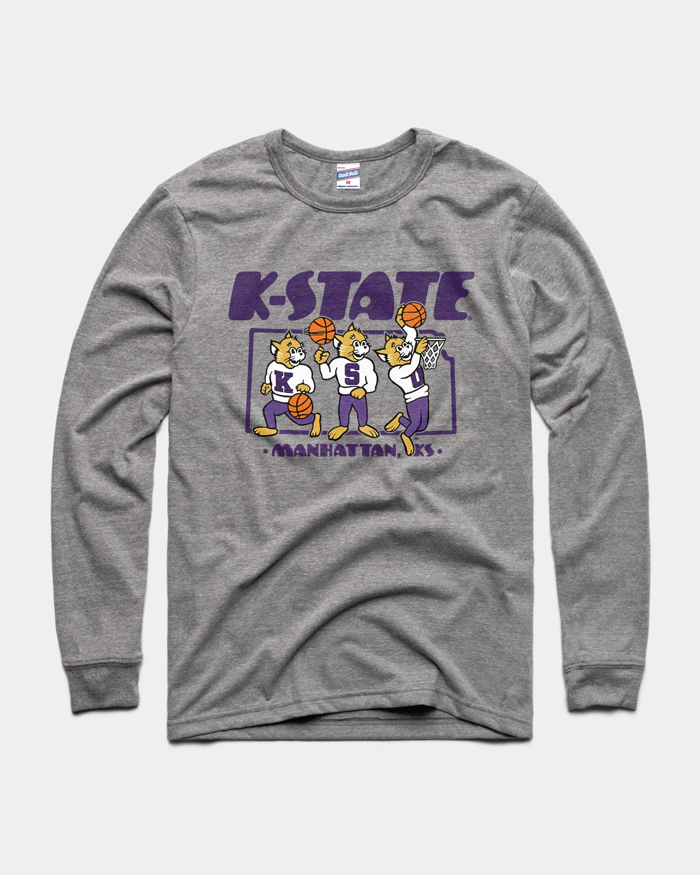 K-State Basketball Grey Long Sleeve T-Shirt