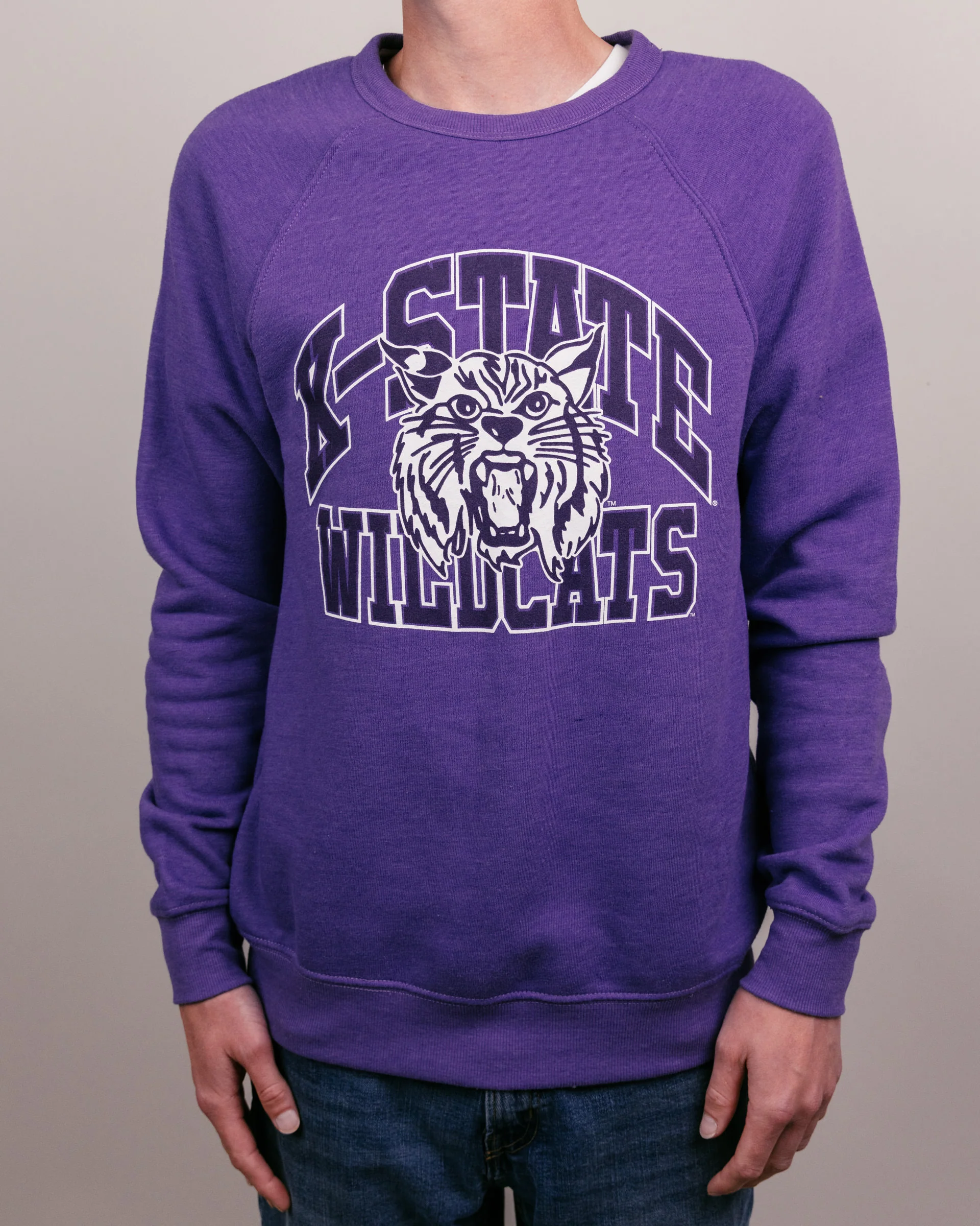 K-State Wildcats Mascot Arch Purple Crewneck - Image 2
