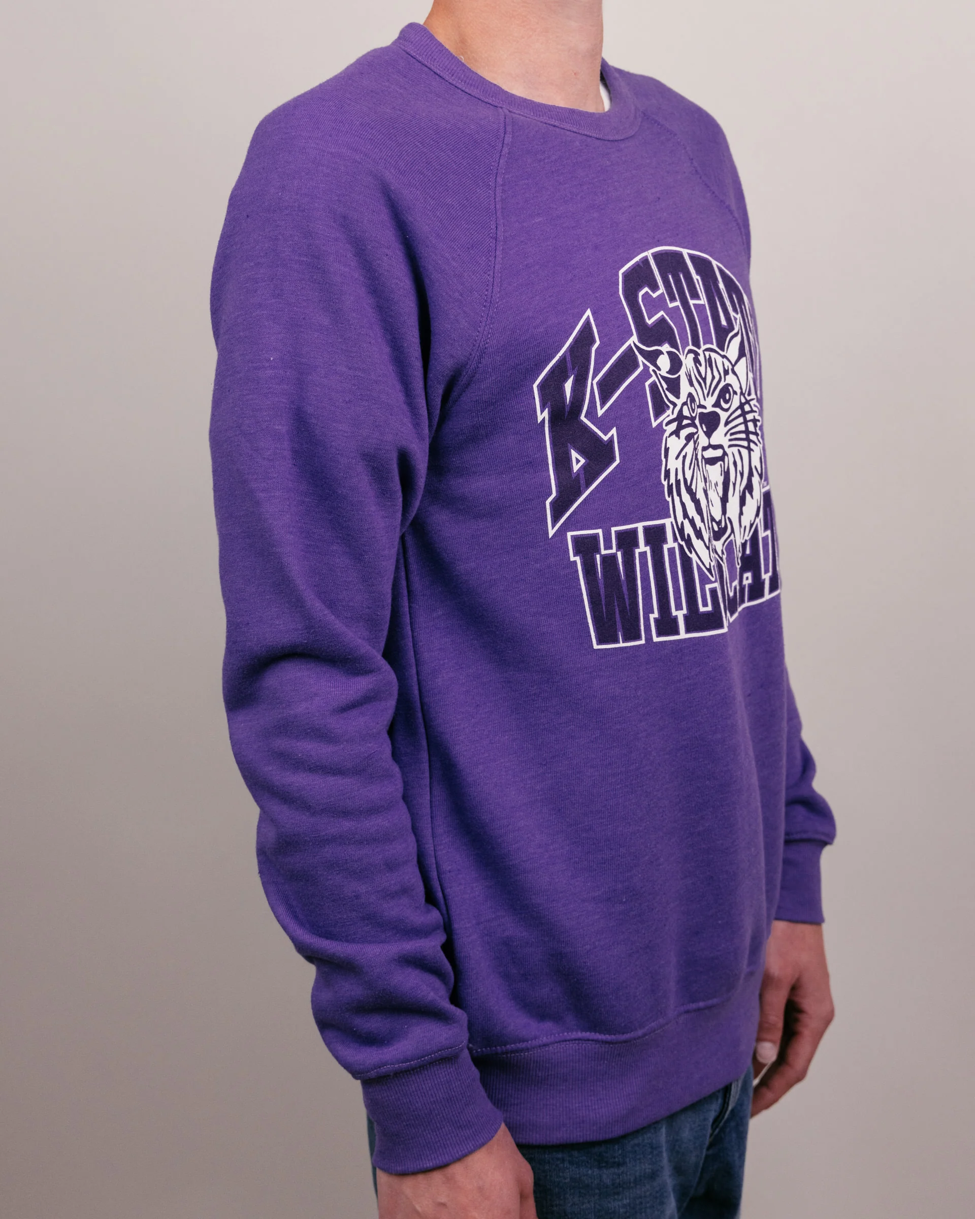 K-State Wildcats Mascot Arch Purple Crewneck - Image 4