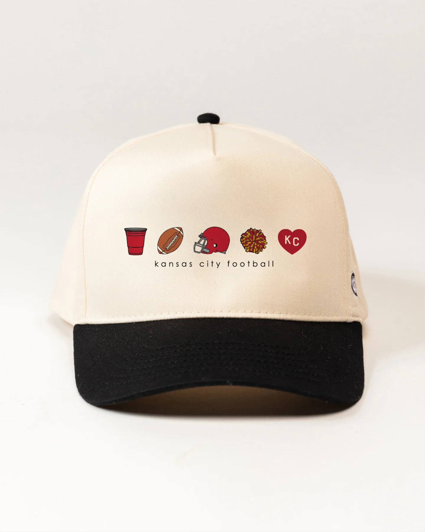 Kansas City Football Tan & Black Two Tone Hat - Image 2