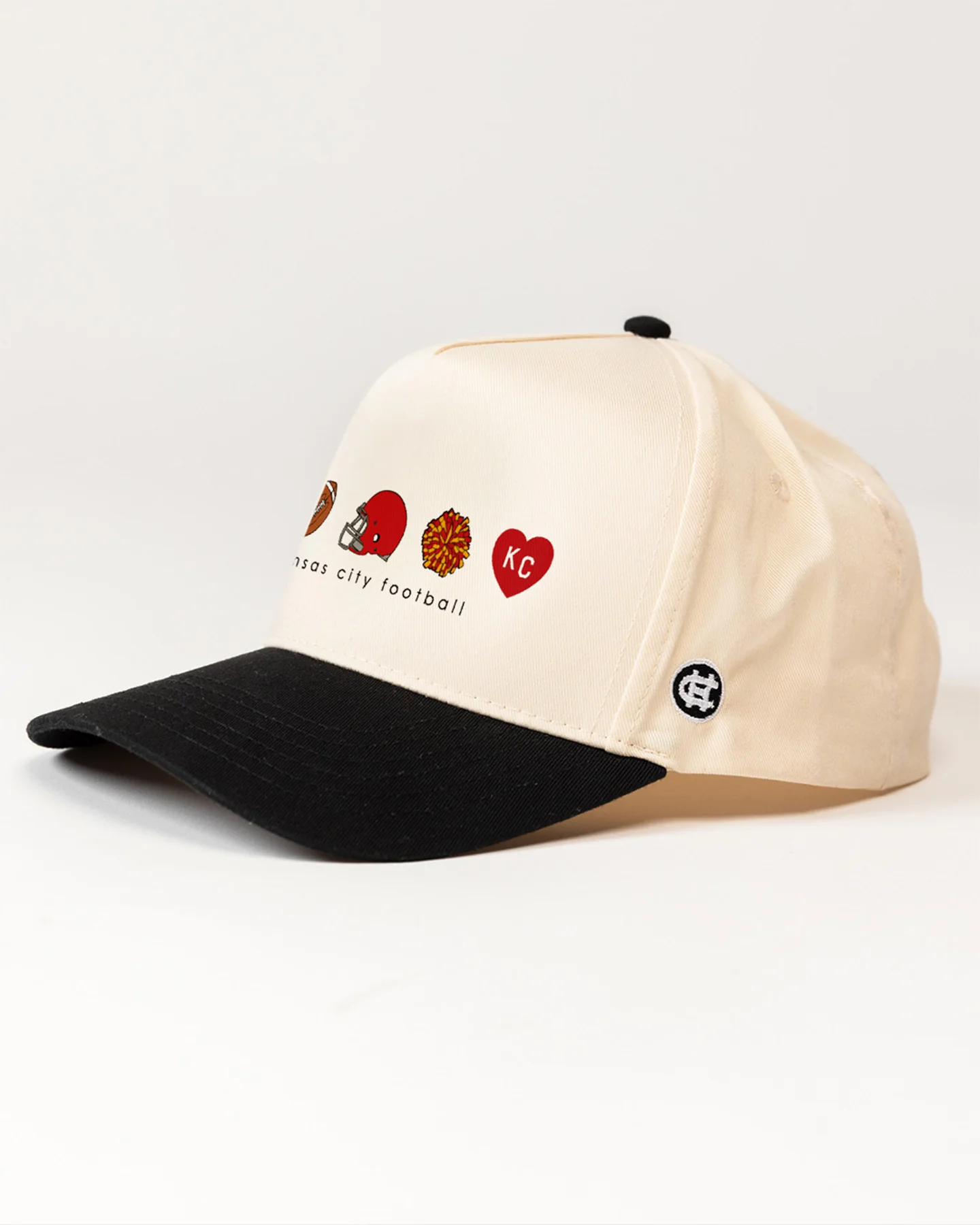 Kansas City Football Tan & Black Two Tone Hat - Image 3