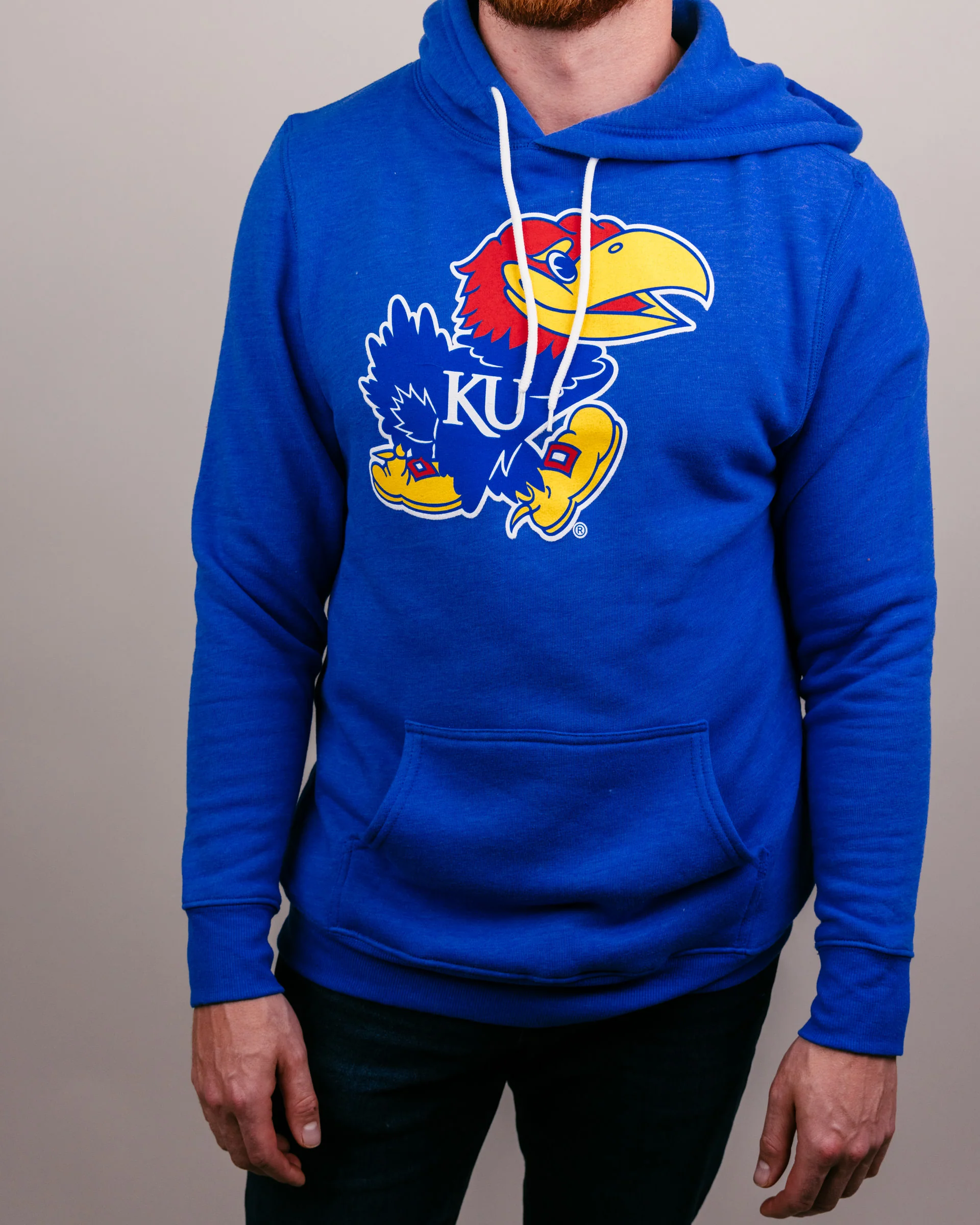 Kansas Jayhawks Logo Royal Blue Hoodie - Image 2