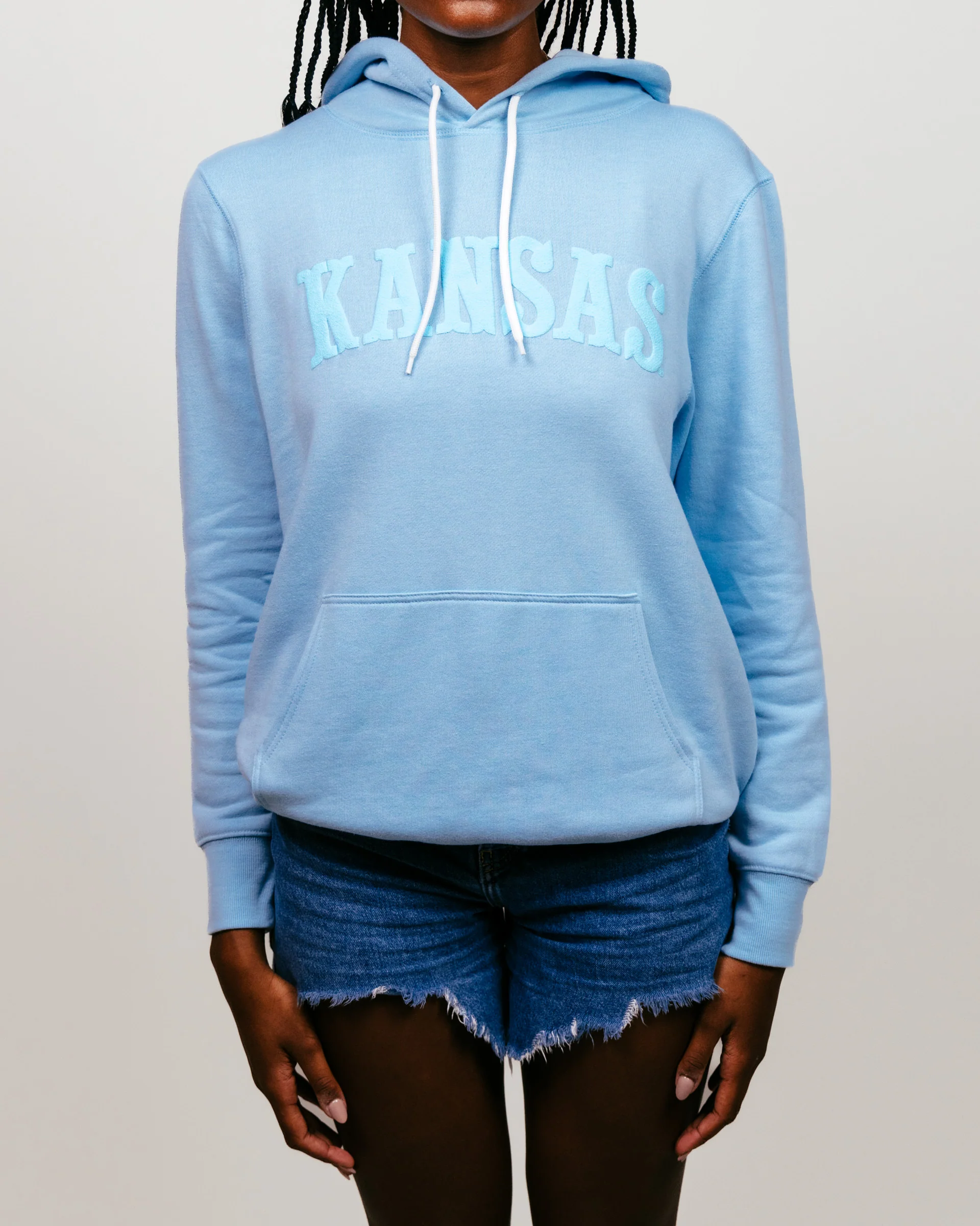 Kansas Jayhawks Puff Ink Powder Hoodie - Image 2