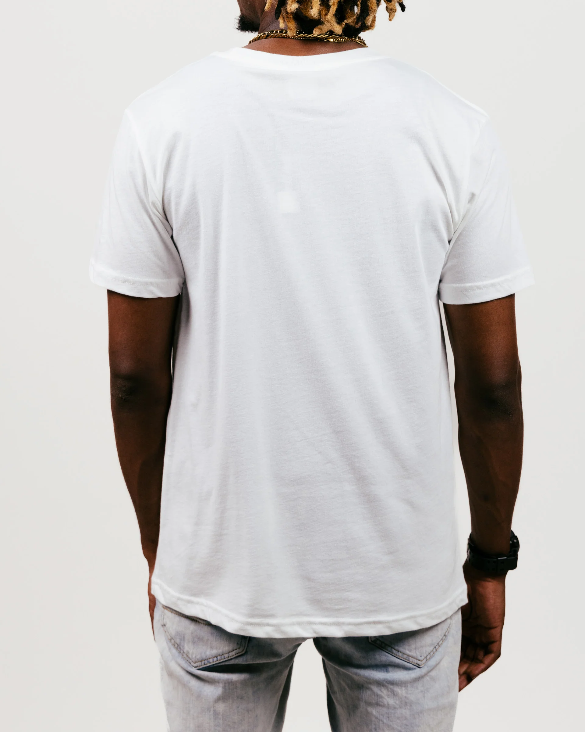Kansas State Power Cat Arch Vintage White T-Shirt - Image 4