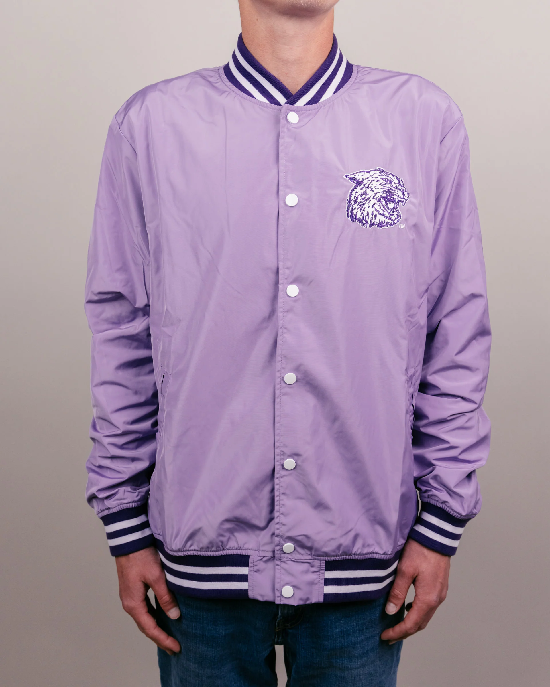 Kansas State University Vintage Purple Letterman Jacket - Image 3
