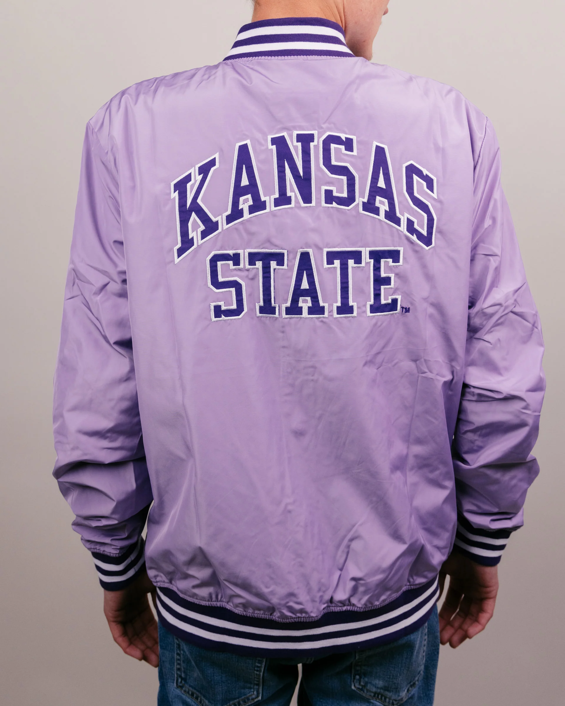 Kansas State University Vintage Purple Letterman Jacket - Image 5