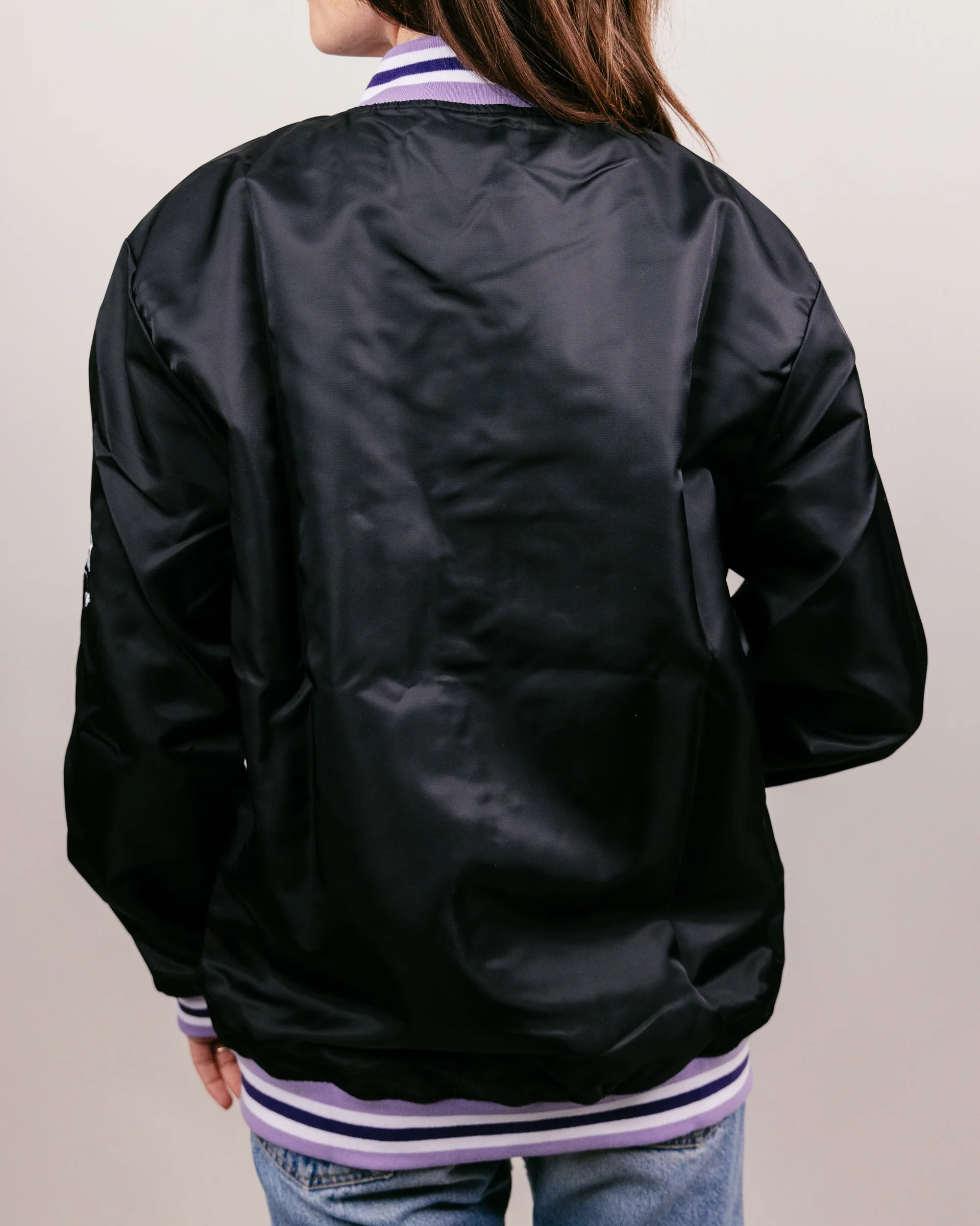 Kansas State Wildcats Black Letterman Jacket - Image 5