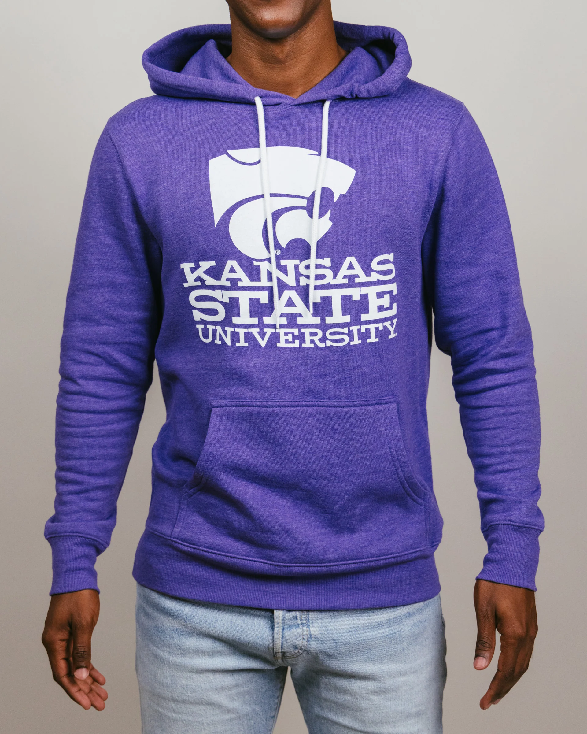 Kansas State Wildcats Stacked Purple Hoodie - Image 2