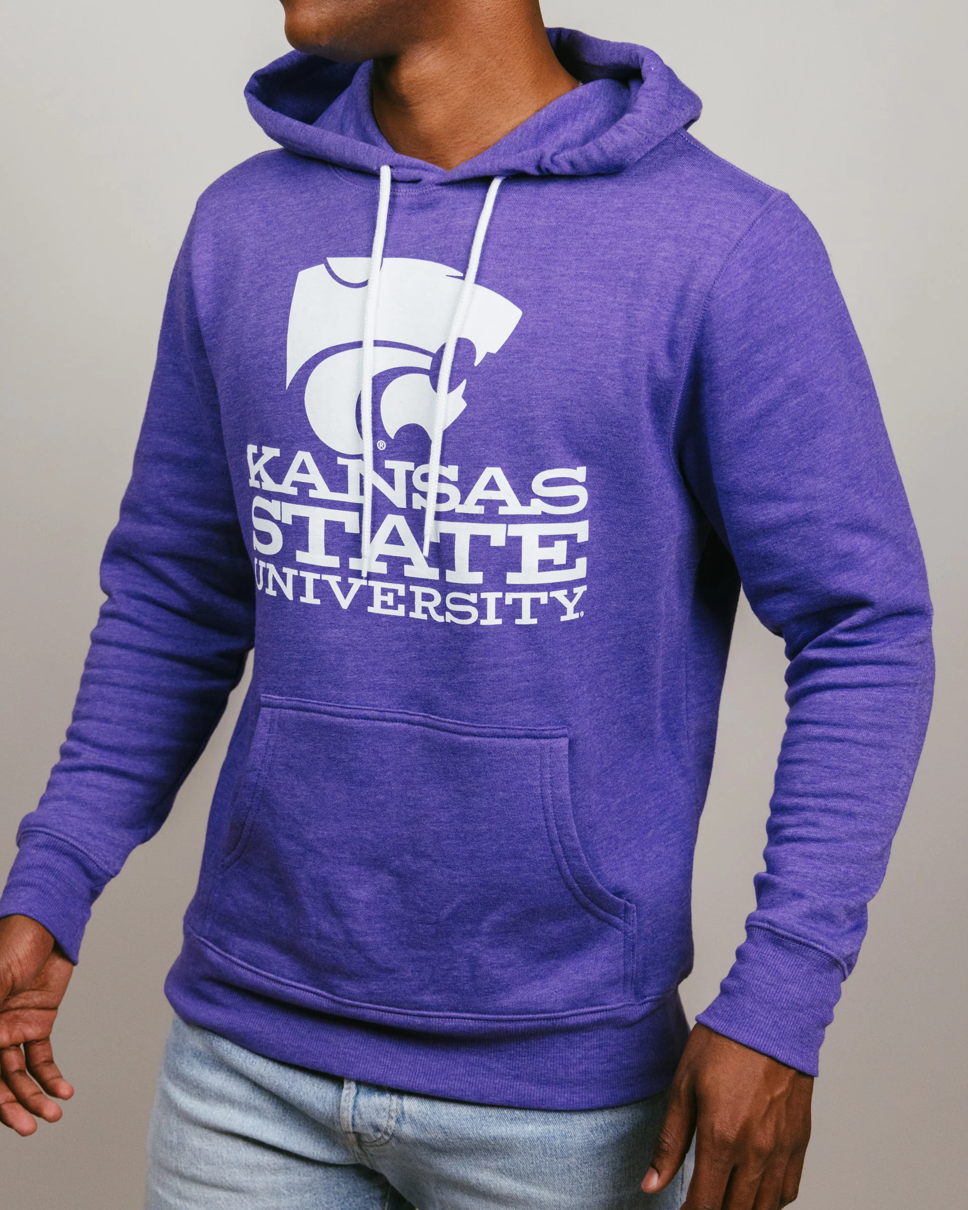 Kansas State Wildcats Stacked Purple Hoodie - Image 3