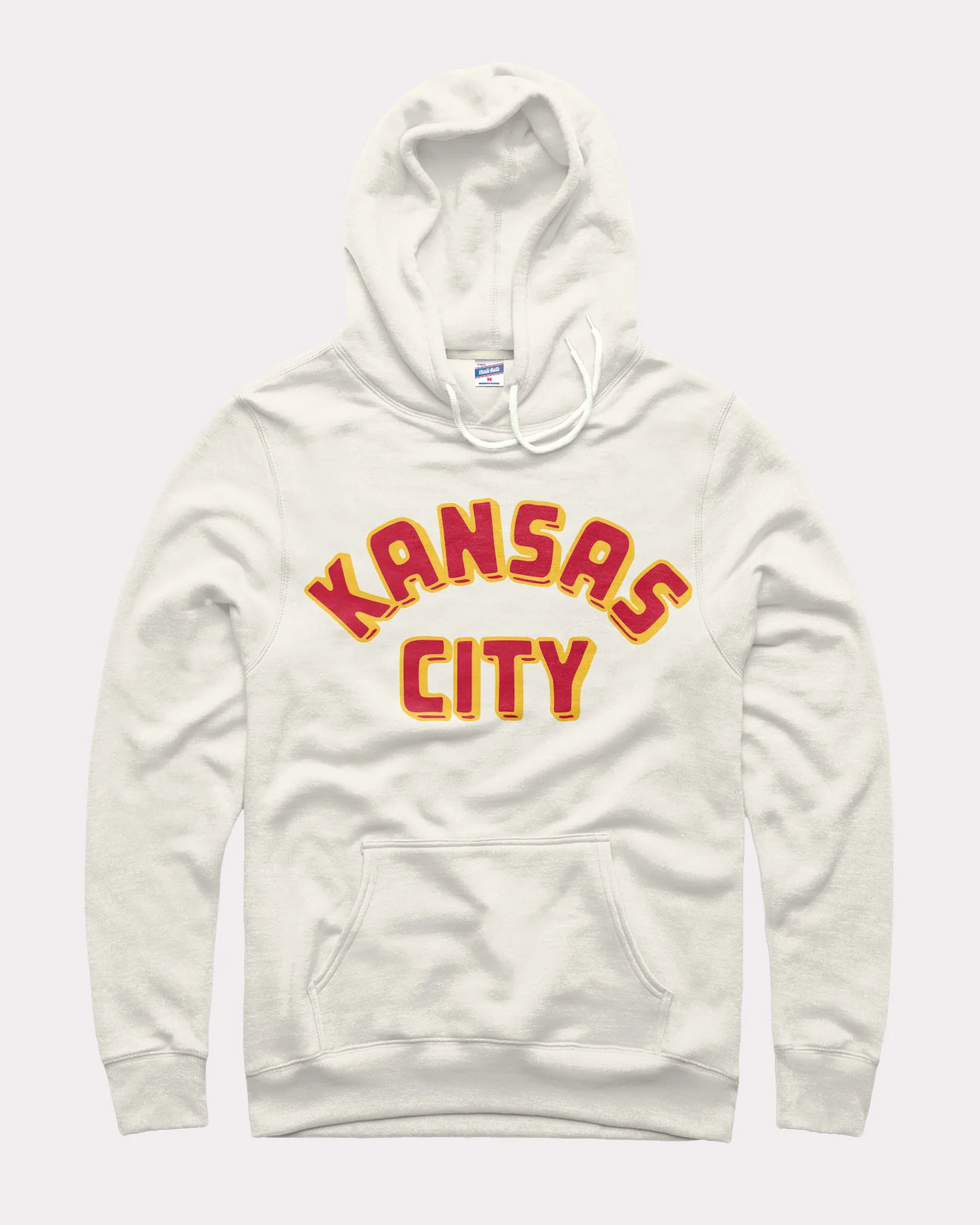KC Red & Gold Arch White Hoodie
