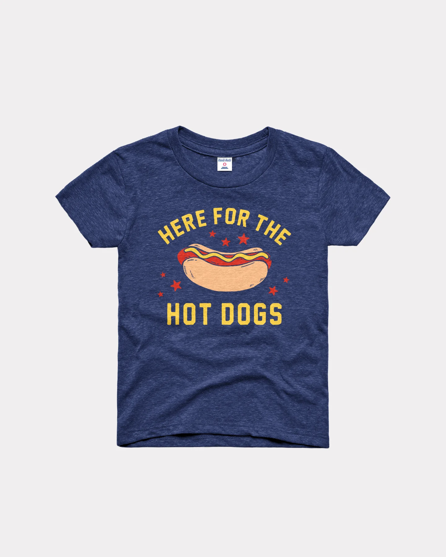 Kids Here for the Hot Dogs Navy T-Shirt