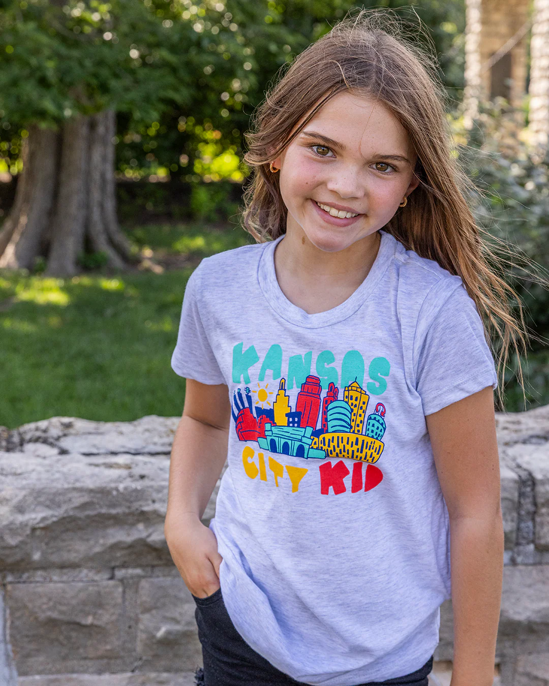 Kids Kansas City Kid Ash T-Shirt - Image 3