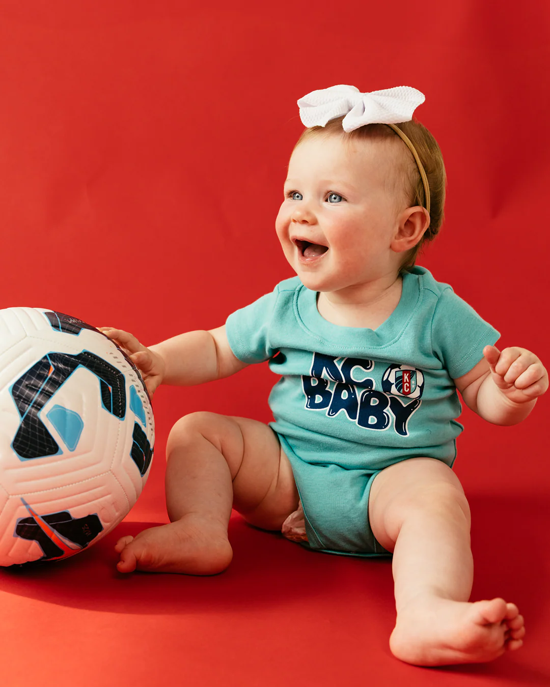 Kids KC Baby Teal Onesie - Image 2