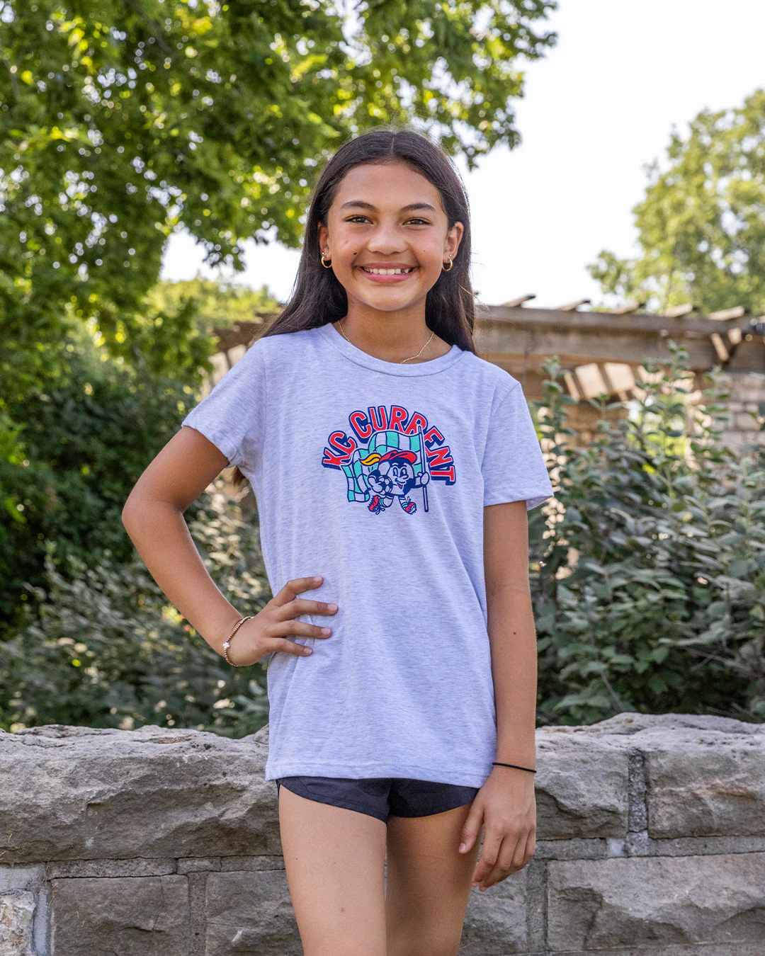 Kids KC Current Soccer Ball Ash T-Shirt - Image 2