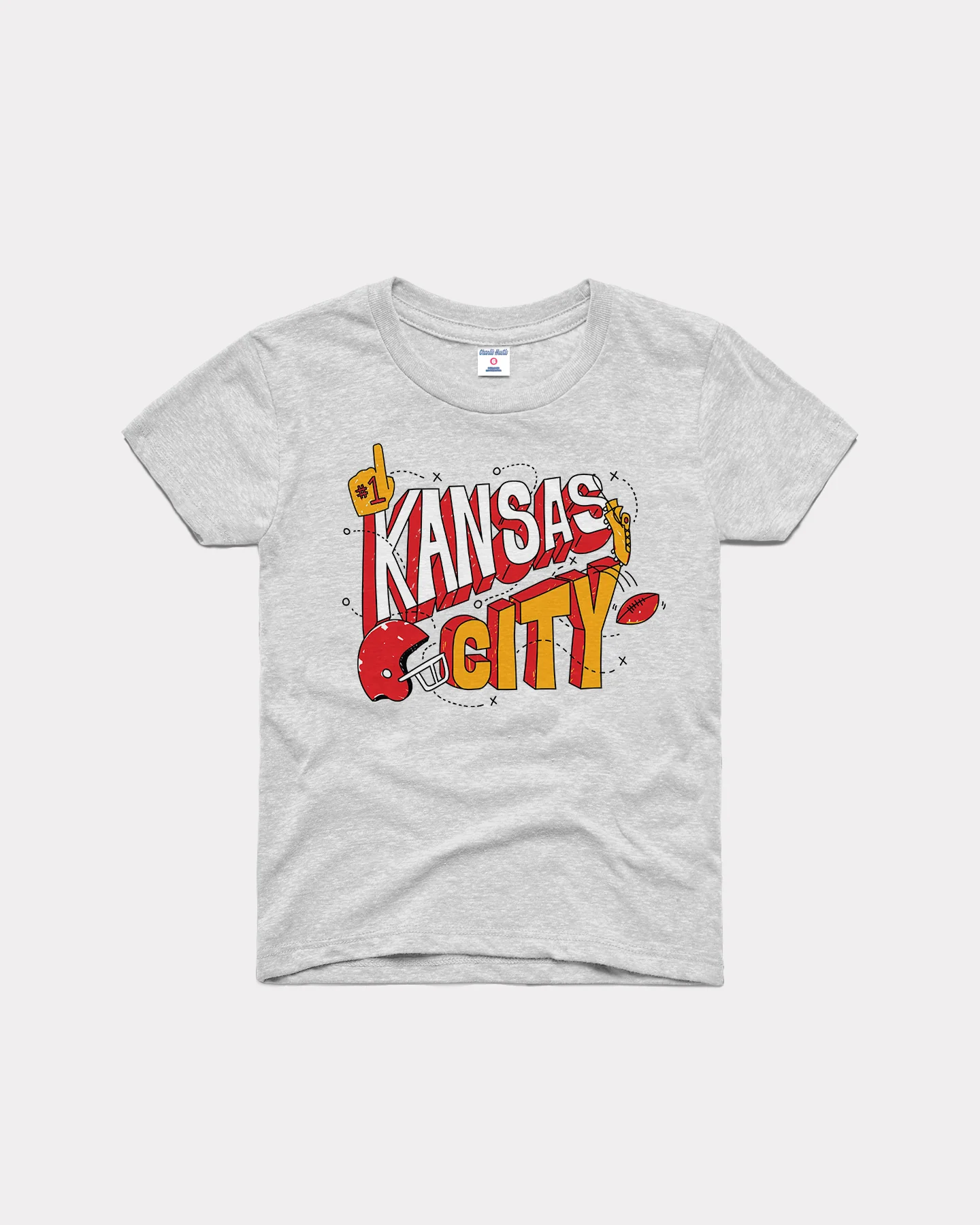 Kids KC Football Ash T-Shirt