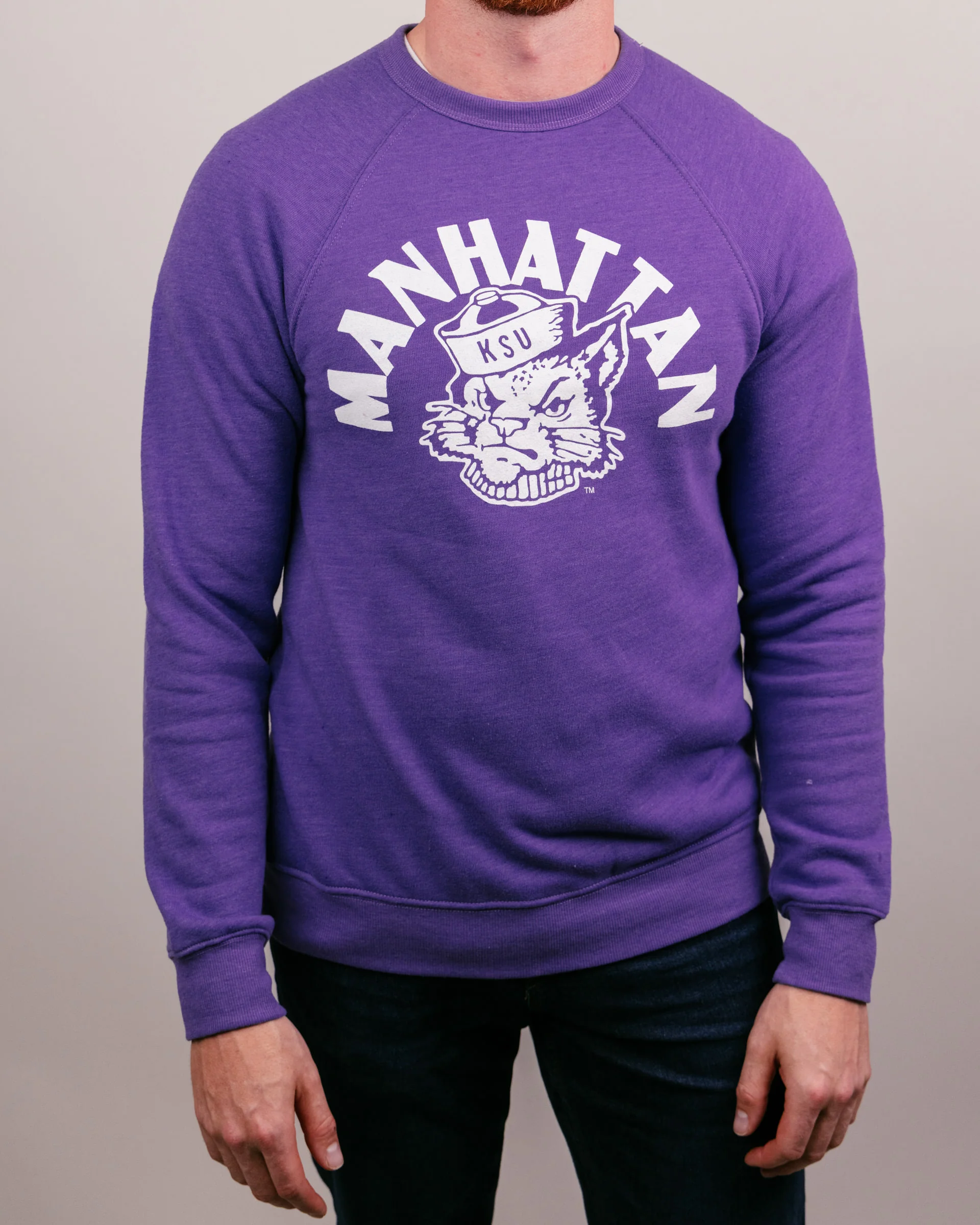 Manhattan Arch Vintage Mascot Purple Crewneck - Image 2