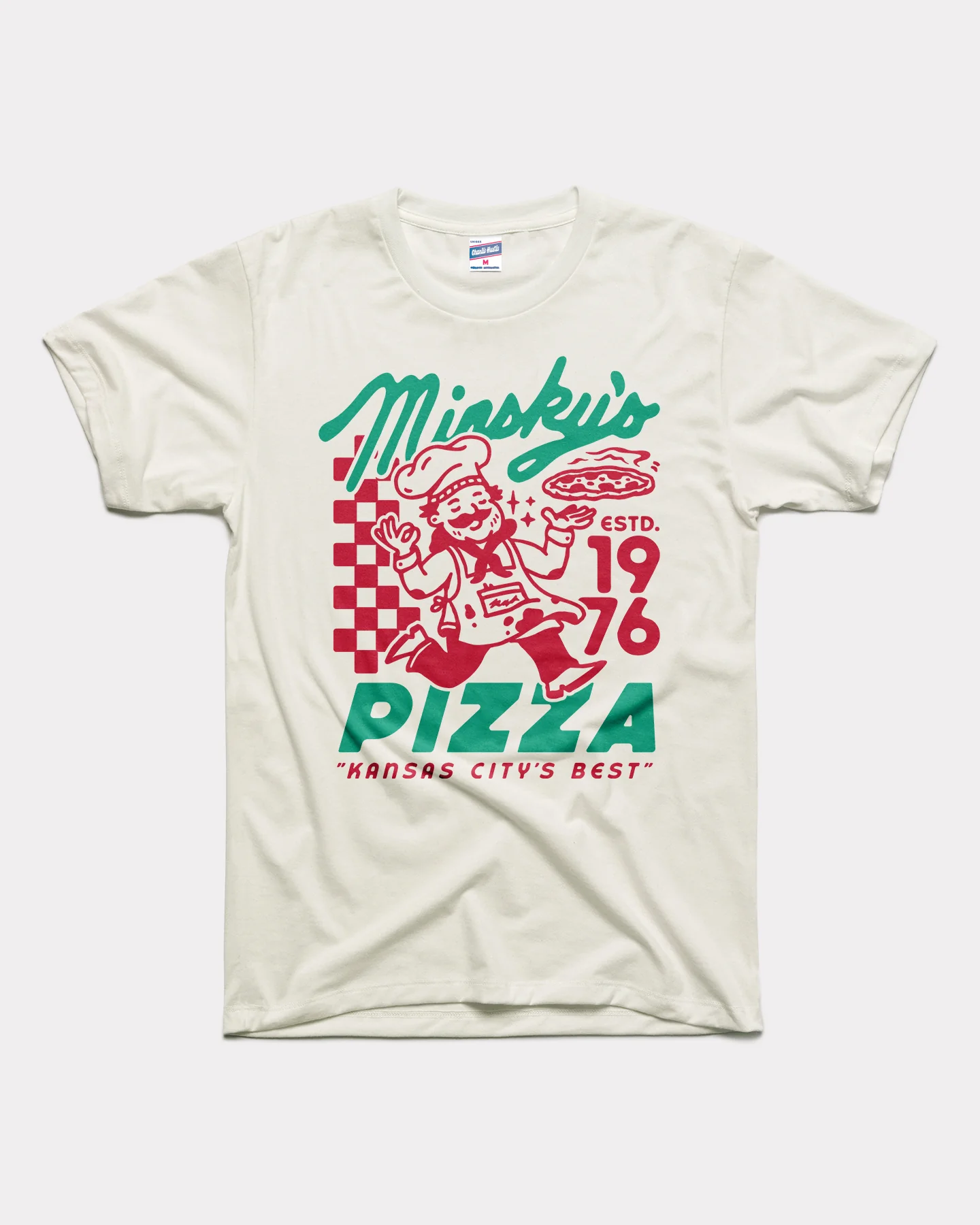 Minsky's Pizza Vintage White T-Shirt