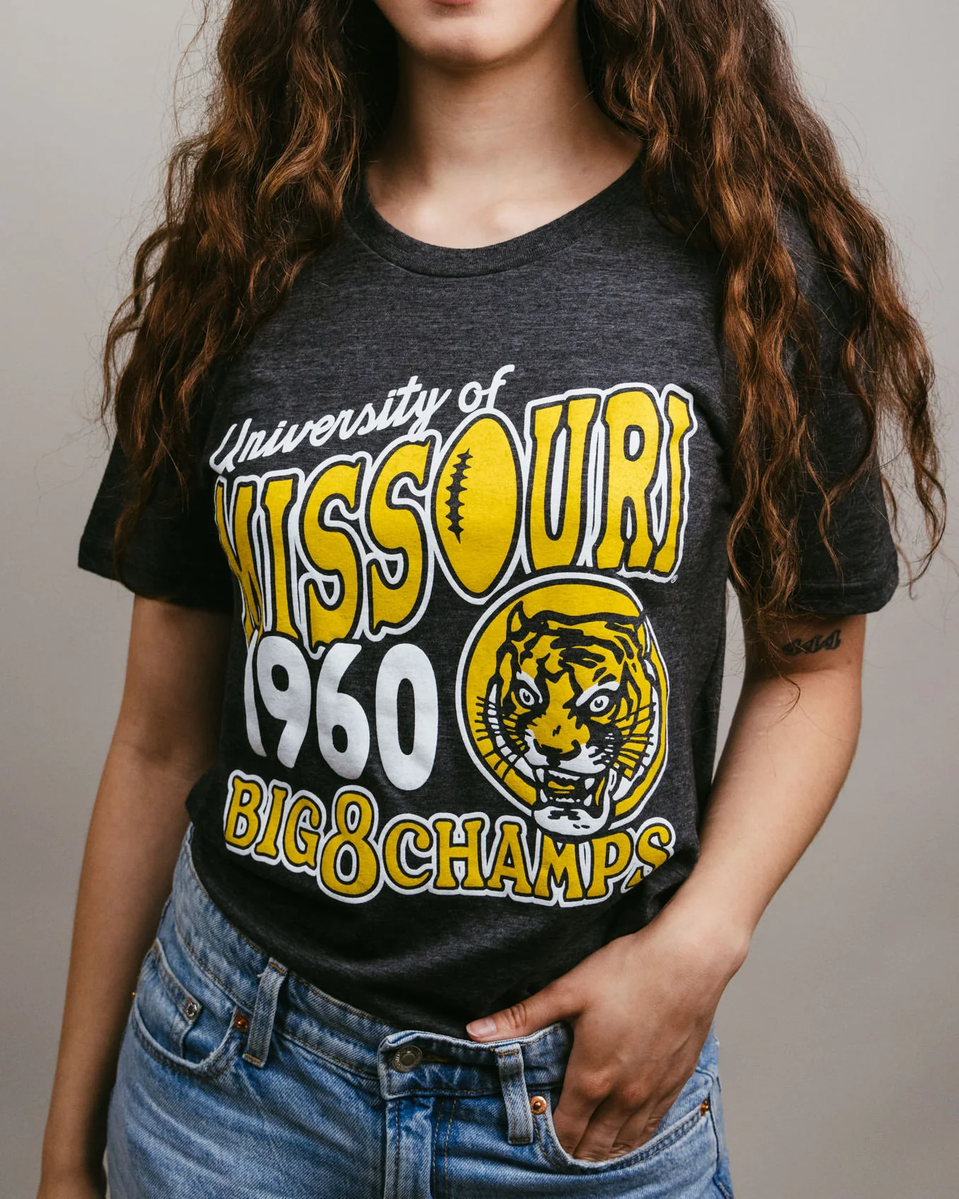 Missouri Tigers Big 8 1960 Champs Black T-Shirt - Image 2