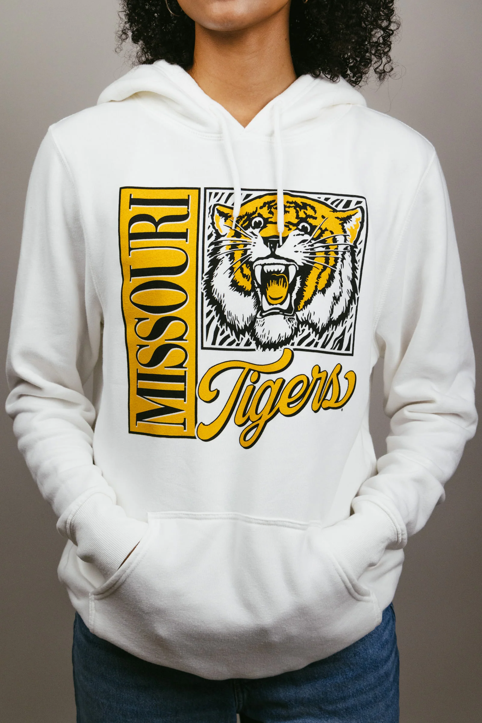 Missouri Tigers Mascot Poster White Hoodie - Image 2