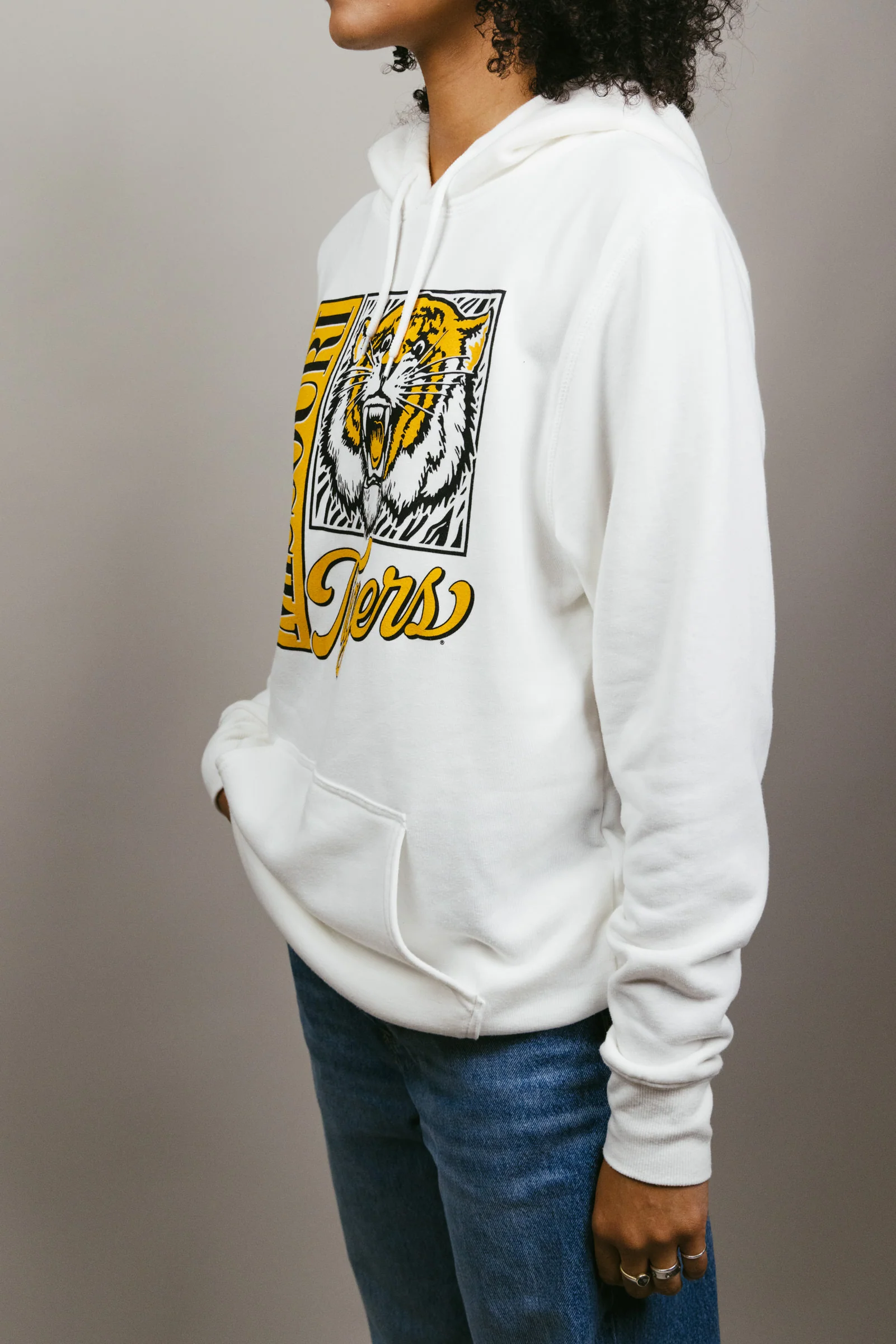 Missouri Tigers Mascot Poster White Hoodie - Image 3
