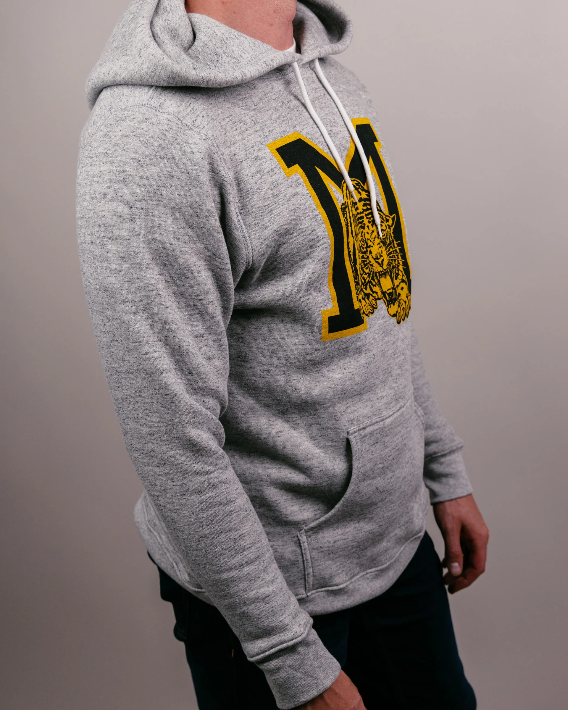 Missouri Tigers Monogram Athletic Grey Hoodie - Image 3
