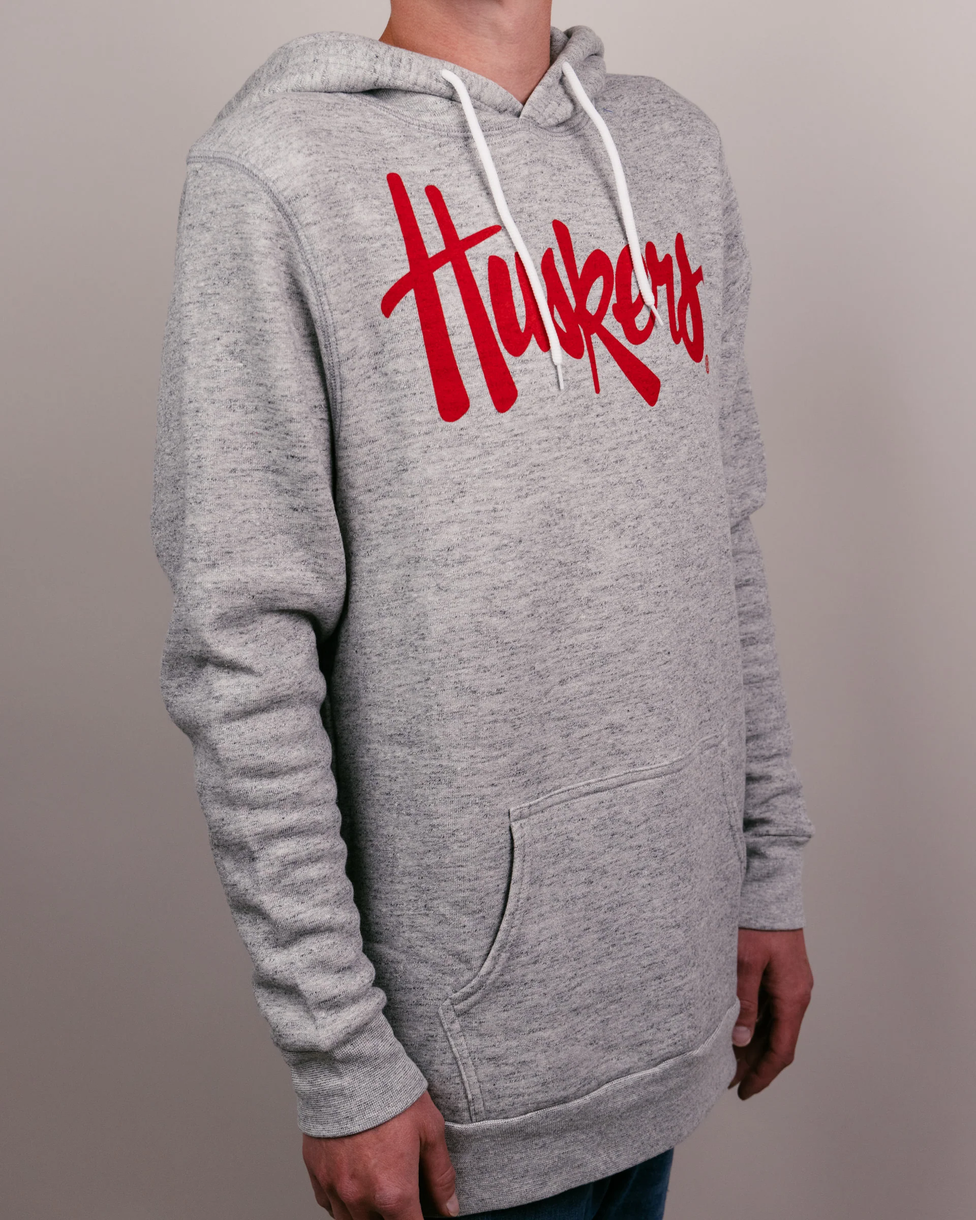 Nebraska Huskers Script Athletic Grey Hoodie - Image 3