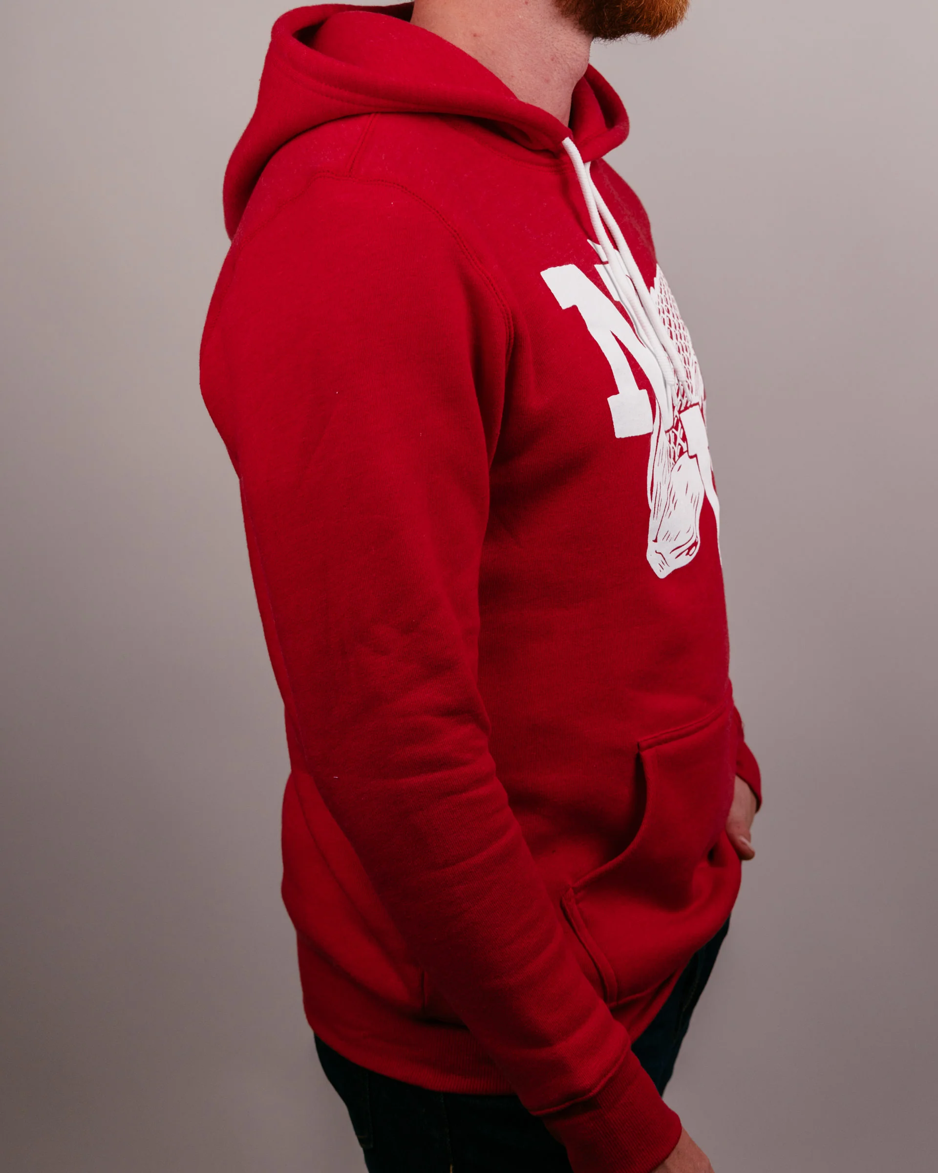 Nebraska NU Monogram Red Hoodie - Image 3