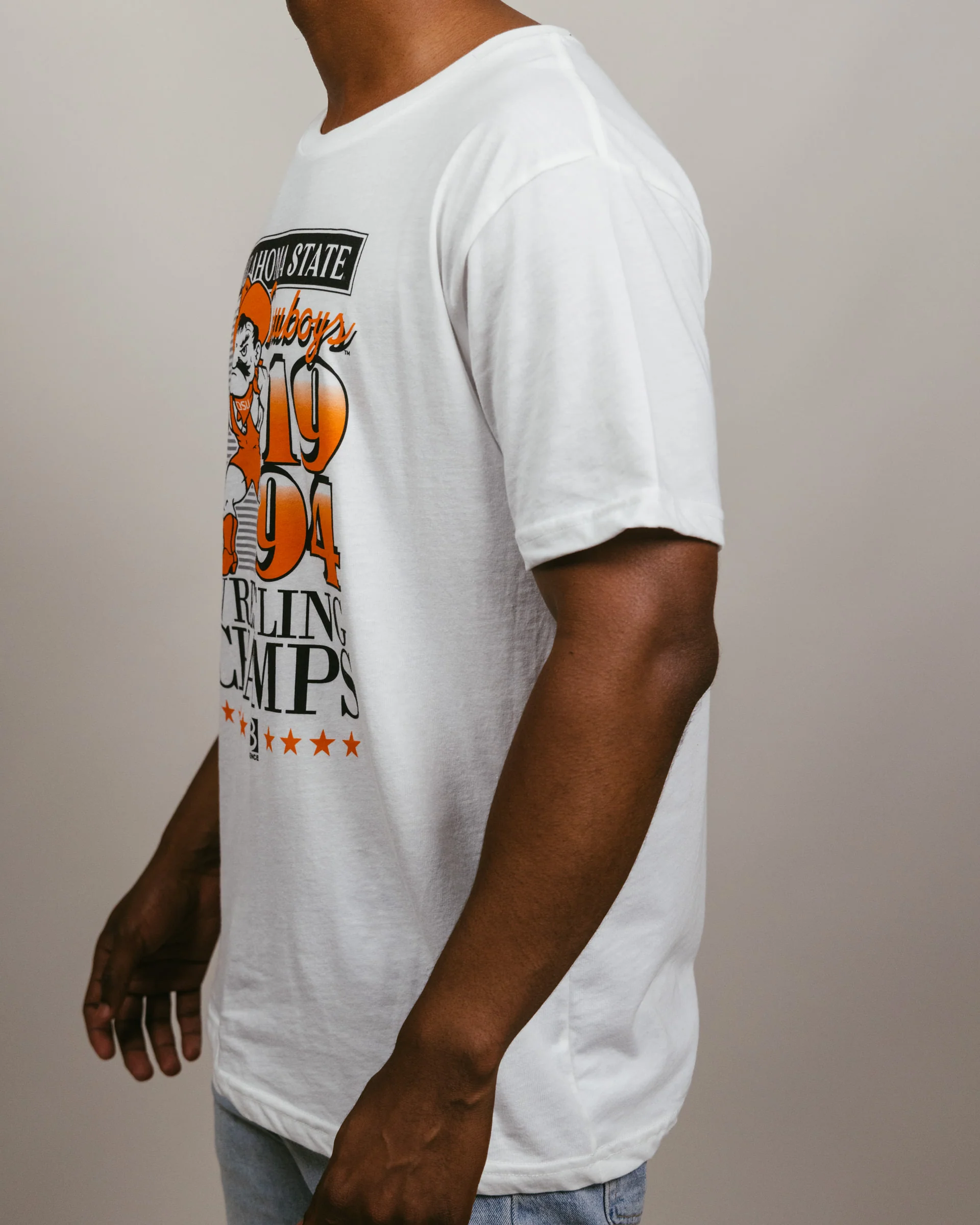 OSU Cowboys 1994 Wrestling Champs White T-Shirt - Image 3