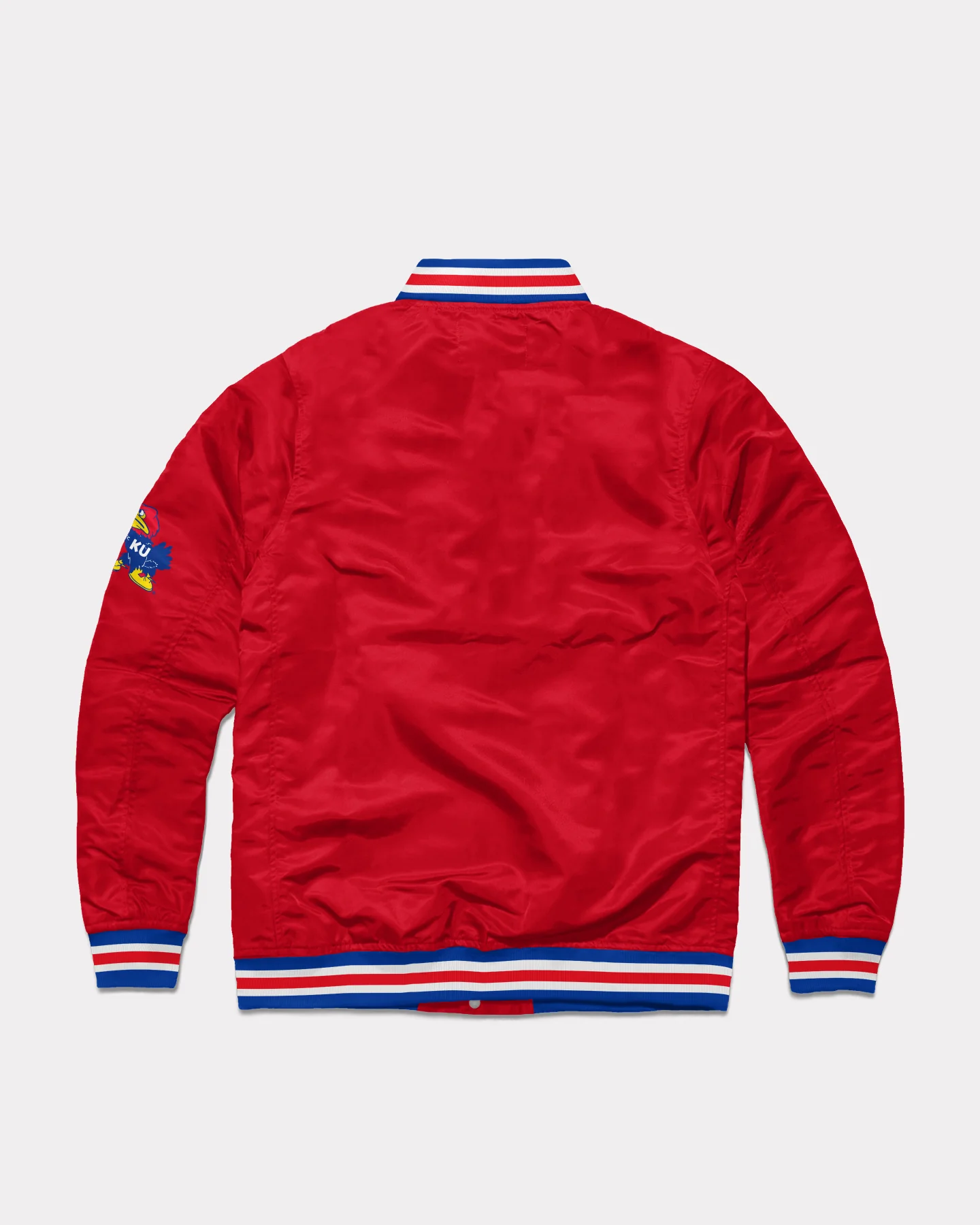 Red Kansas Jayhawks Script Letterman Jacket - Image 2