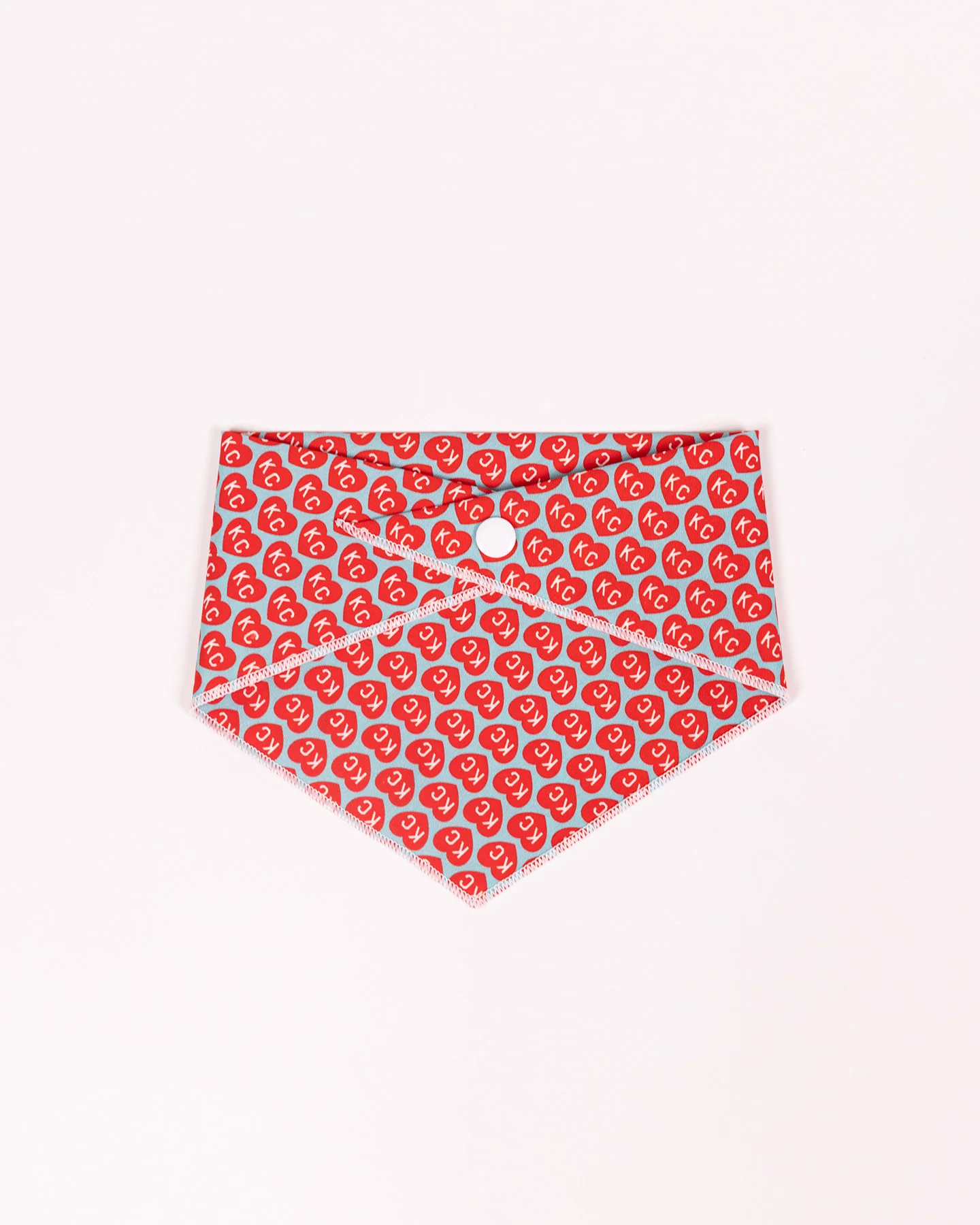 Red KC Heart Dog Bandana - Image 4