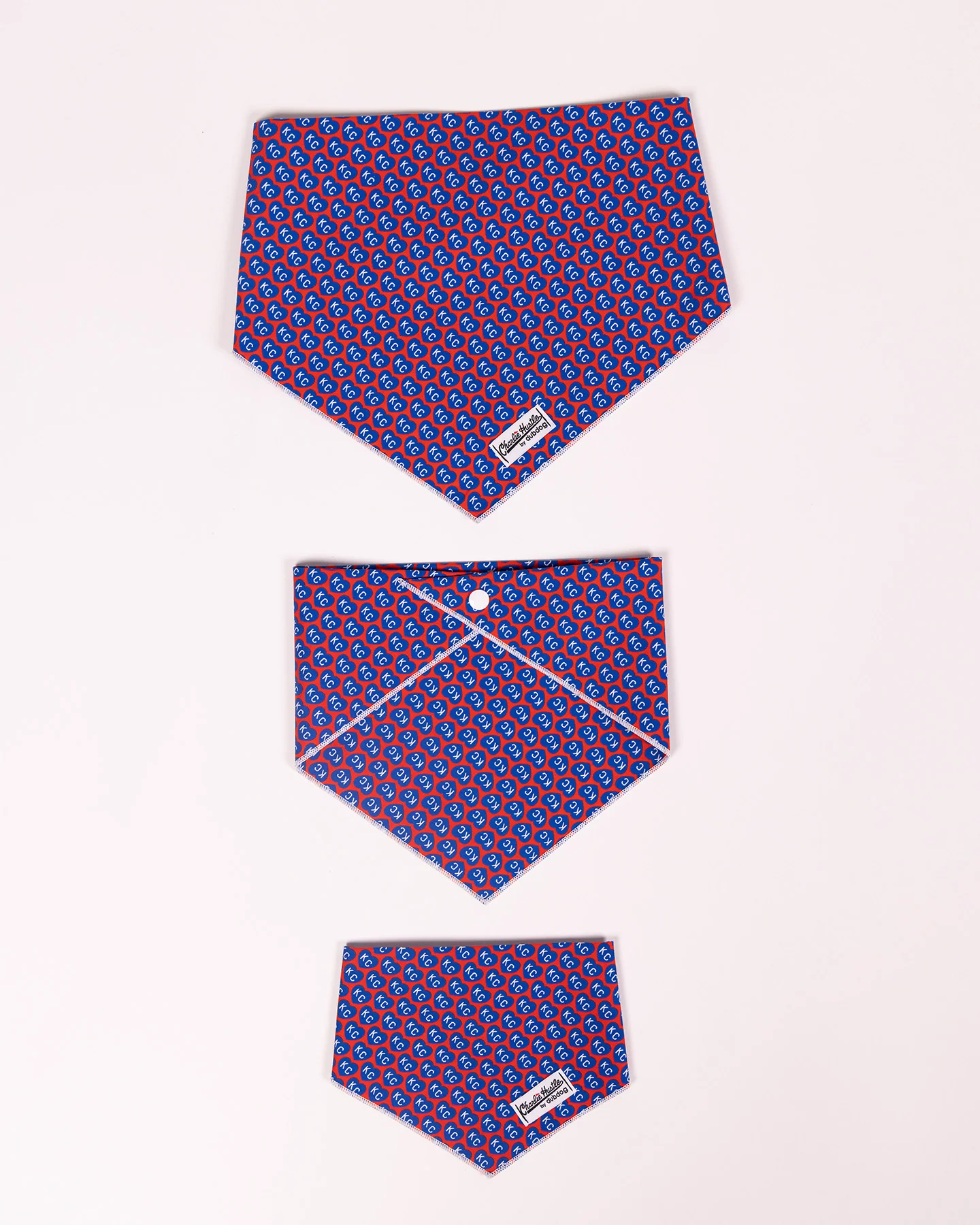 Blue KC Heart Red Dog Bandana - Image 4