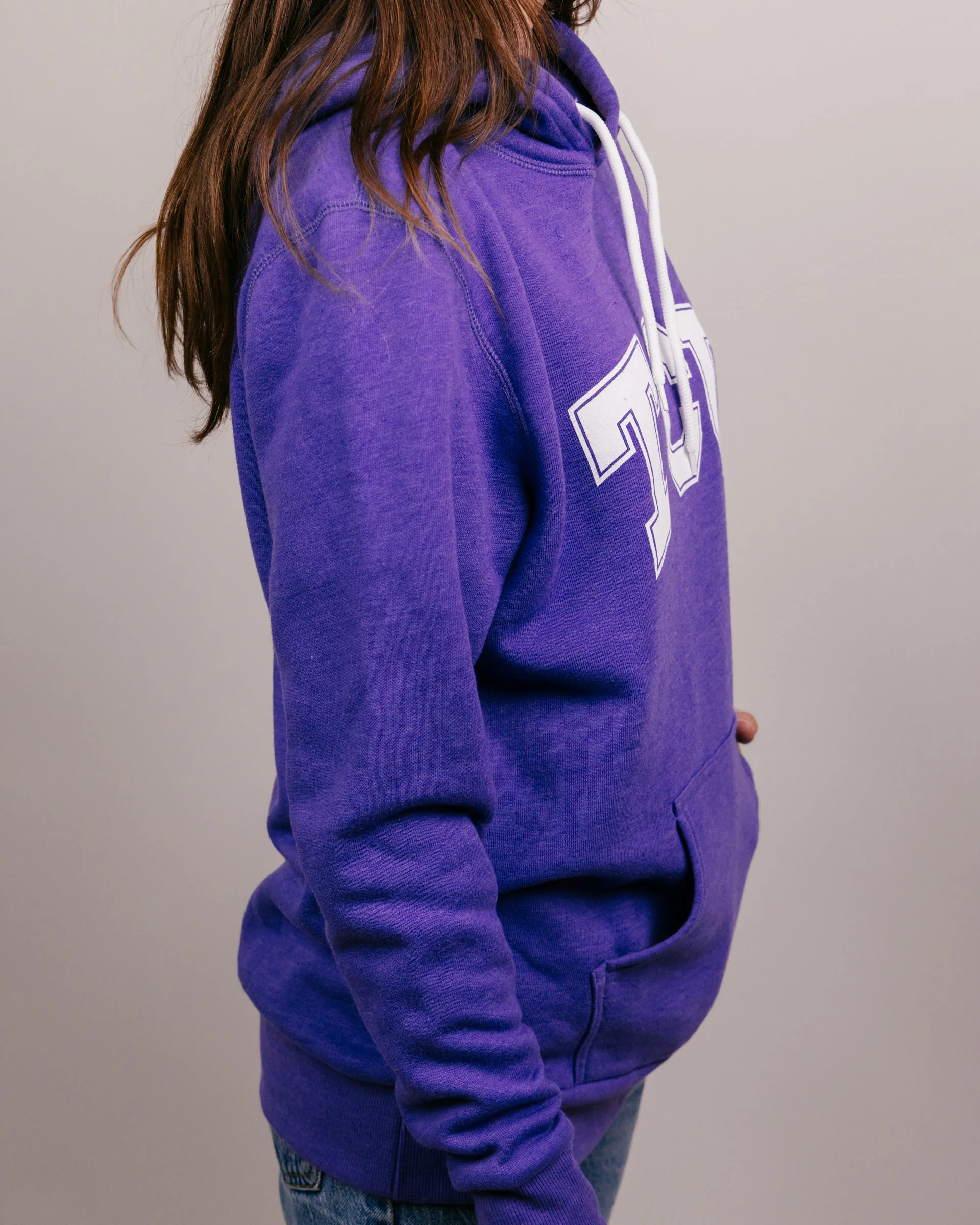 TCU Logo Purple Hoodie - Image 3