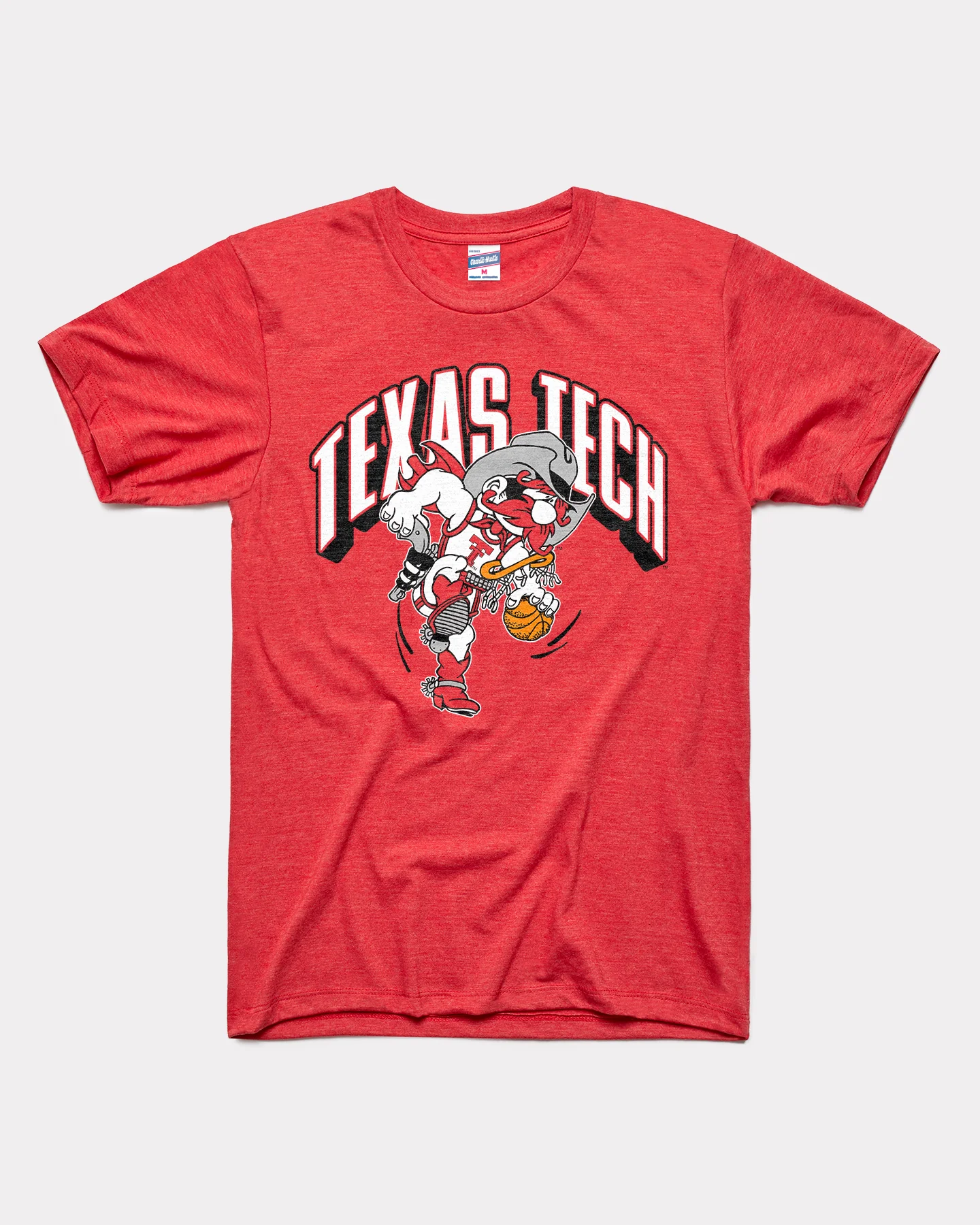 Texas Tech Dunking Basketball Red T-Shirt
