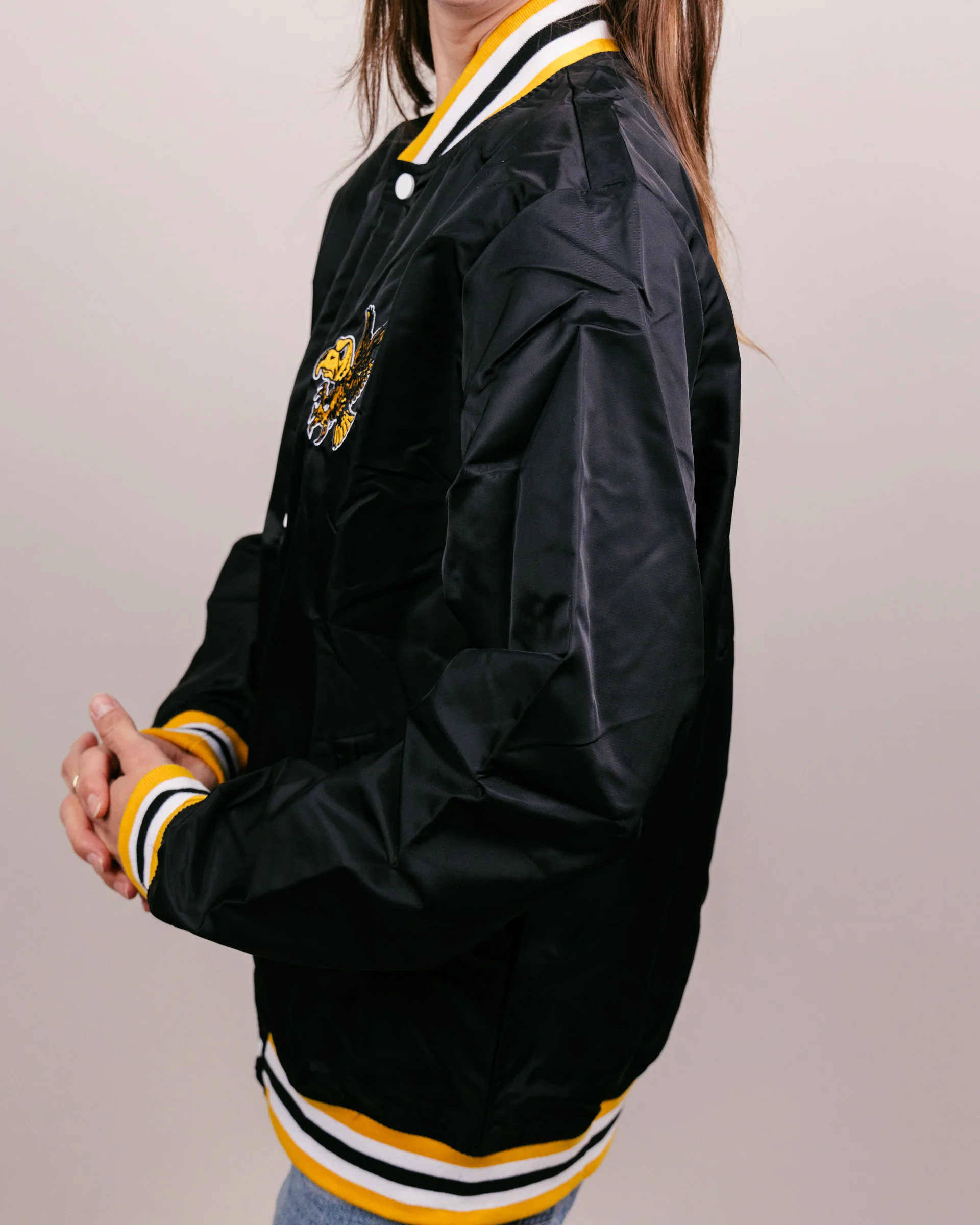 University of Iowa Vintage Black Letterman Jacket - Image 4